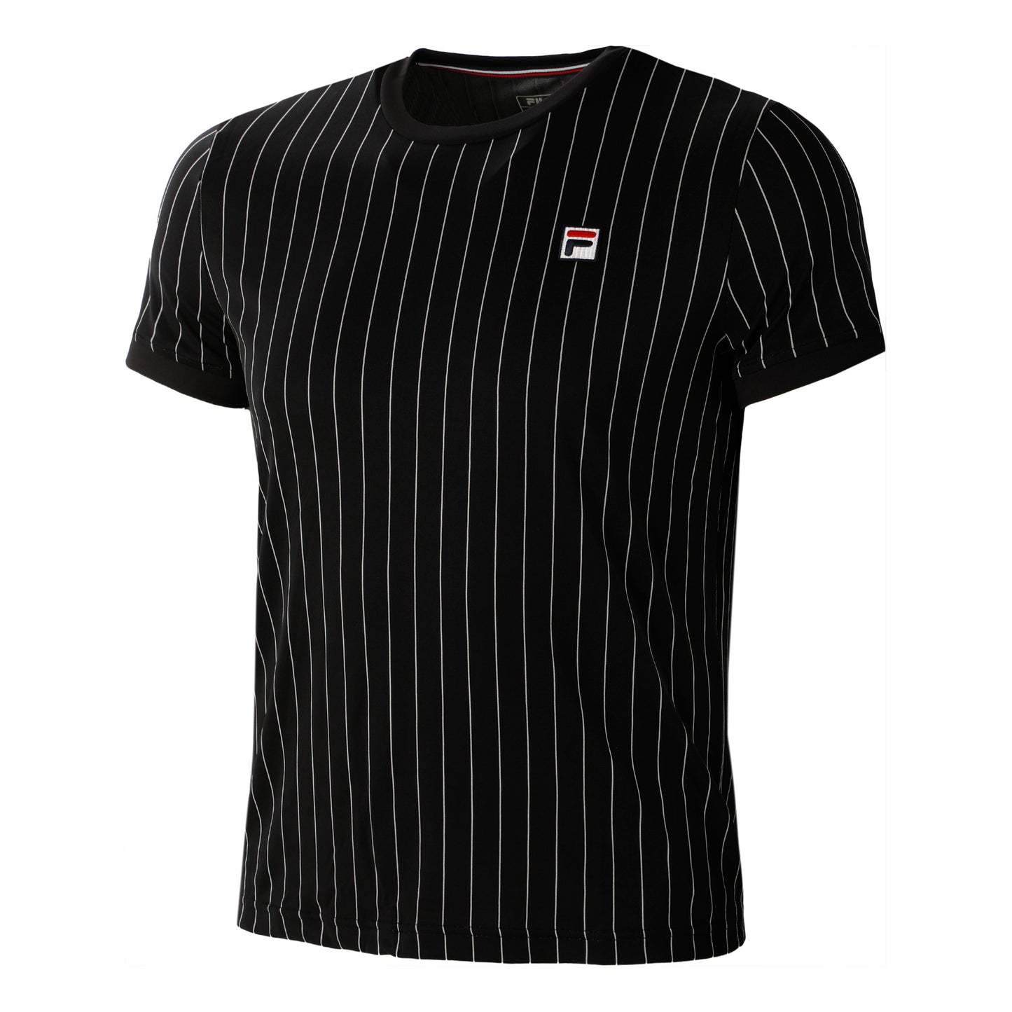 Fila Stripes Camiseta De Manga Corta Hombres-Negro,Blanco Fila Stripes Camiseta De Manga Corta Hombres-Negro,Blanco