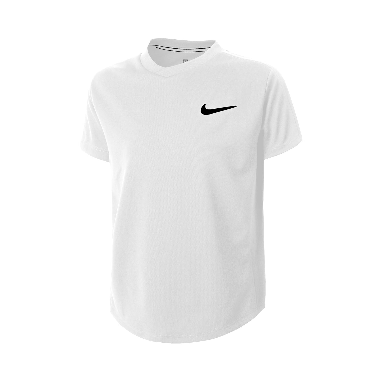 Nike Court Dri-Fit Camiseta de manga corta Chicos - blanco, negro Nike Court Dri-Fit Camiseta de manga corta Chicos - blanco, negro