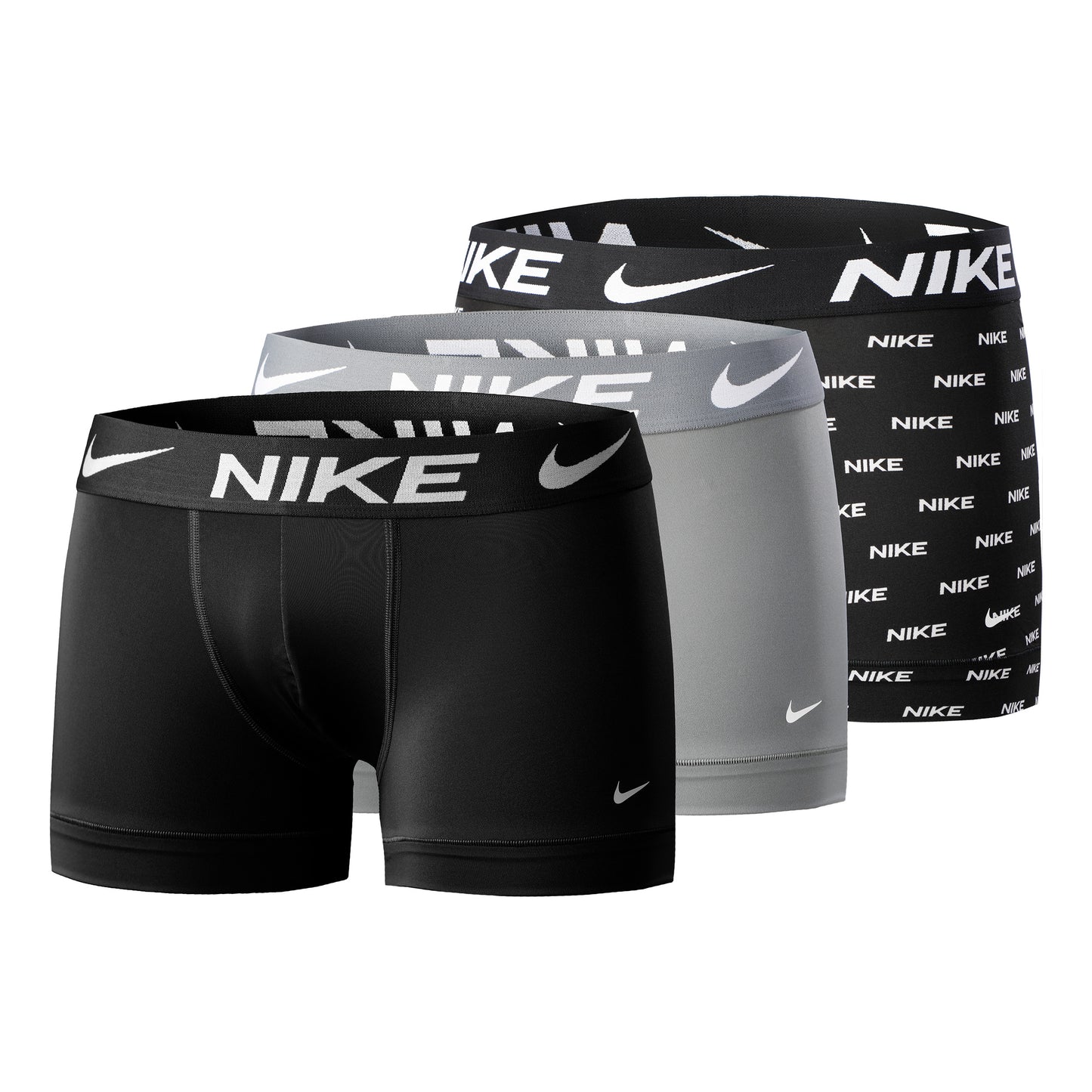 Nike Dri-FIT Essential Micro Trunk Calzoncillos Tipo Bóxer Pack De 3 Hombres-Negro,Gris Nike Dri-FIT Essential Micro Trunk Calzoncillos Tipo Bóxer Pack De 3 Hombres-Negro,Gris
