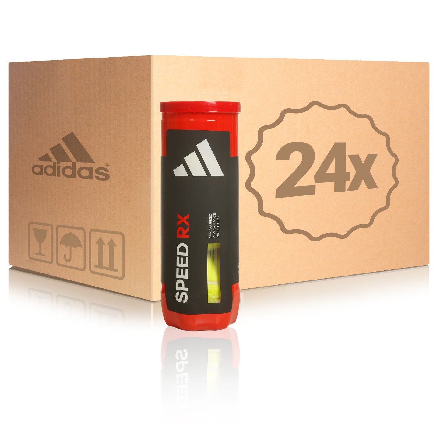 adidas 24 botes de 3 pelotas Speed RX En caja adidas 24 botes de 3 pelotas Speed RX En caja