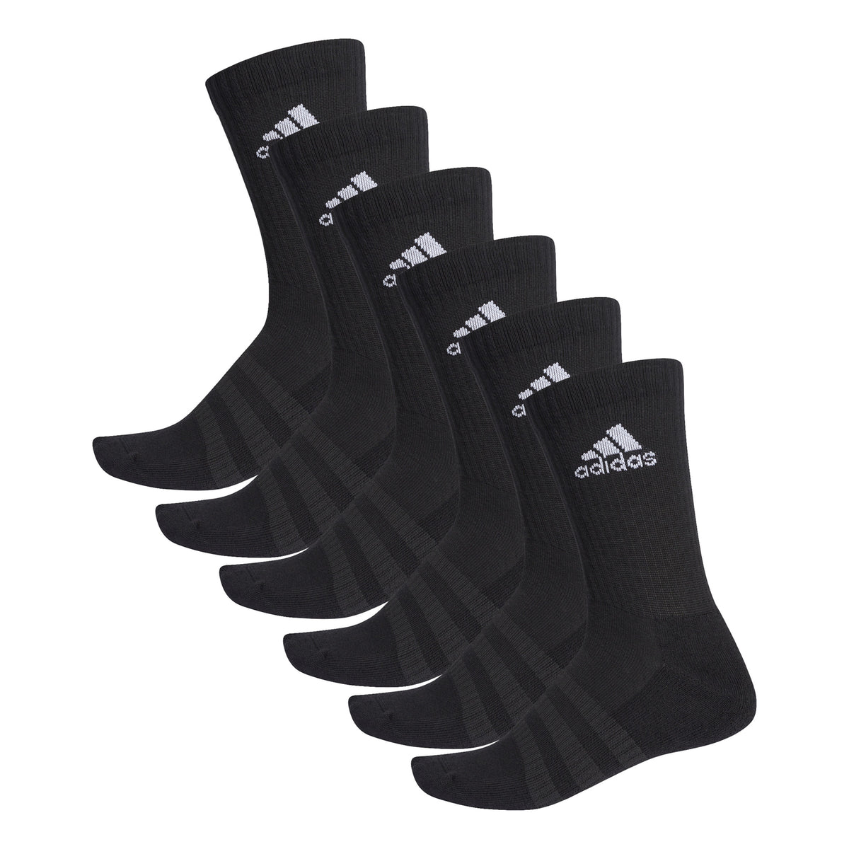 adidas Cush Crew Calcetines de deporte Pack de 6 Unisex - negro, blanco adidas Cush Crew Calcetines de deporte Pack de 6 Unisex - negro, blanco
