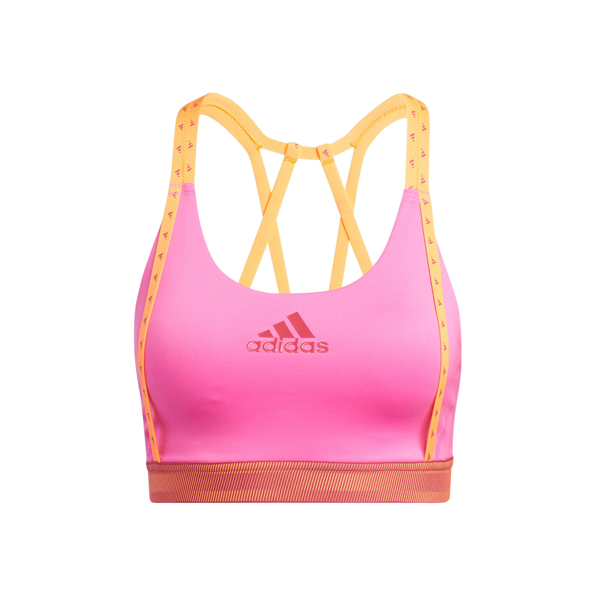 adidas Don´t Rest Branded Sujetador deportivo Mujeres - rosa neón, amarillo adidas Don´t Rest Branded Sujetador deportivo Mujeres - rosa neón, amarillo