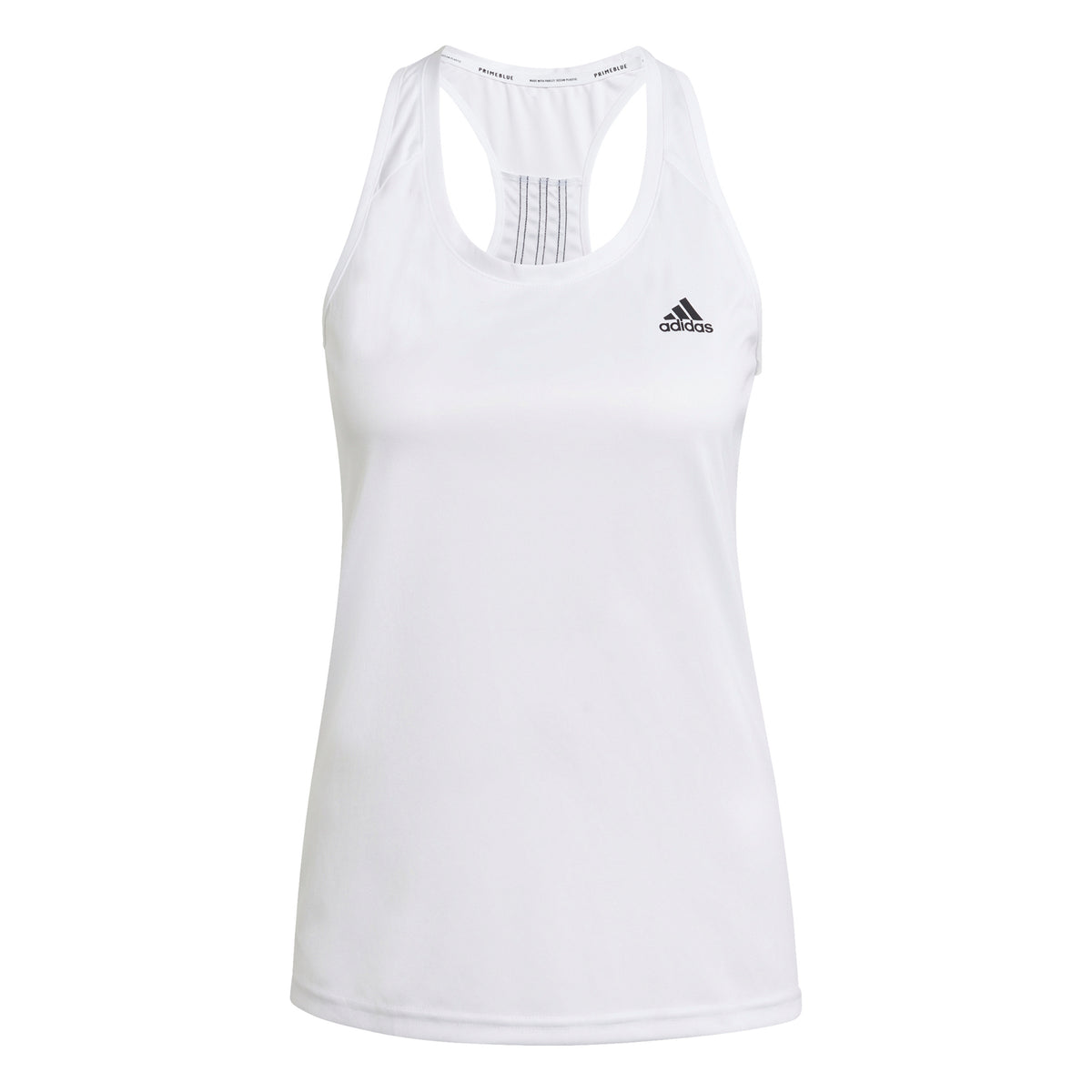 adidas 3Stripes Camiseta de tirantes Mujeres - blanco adidas 3Stripes Camiseta de tirantes Mujeres - blanco