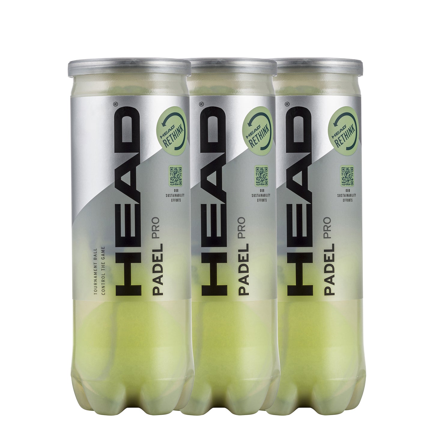 HEAD 3 botes de 3 pelotas Padel Pro HEAD 3 botes de 3 pelotas Padel Pro