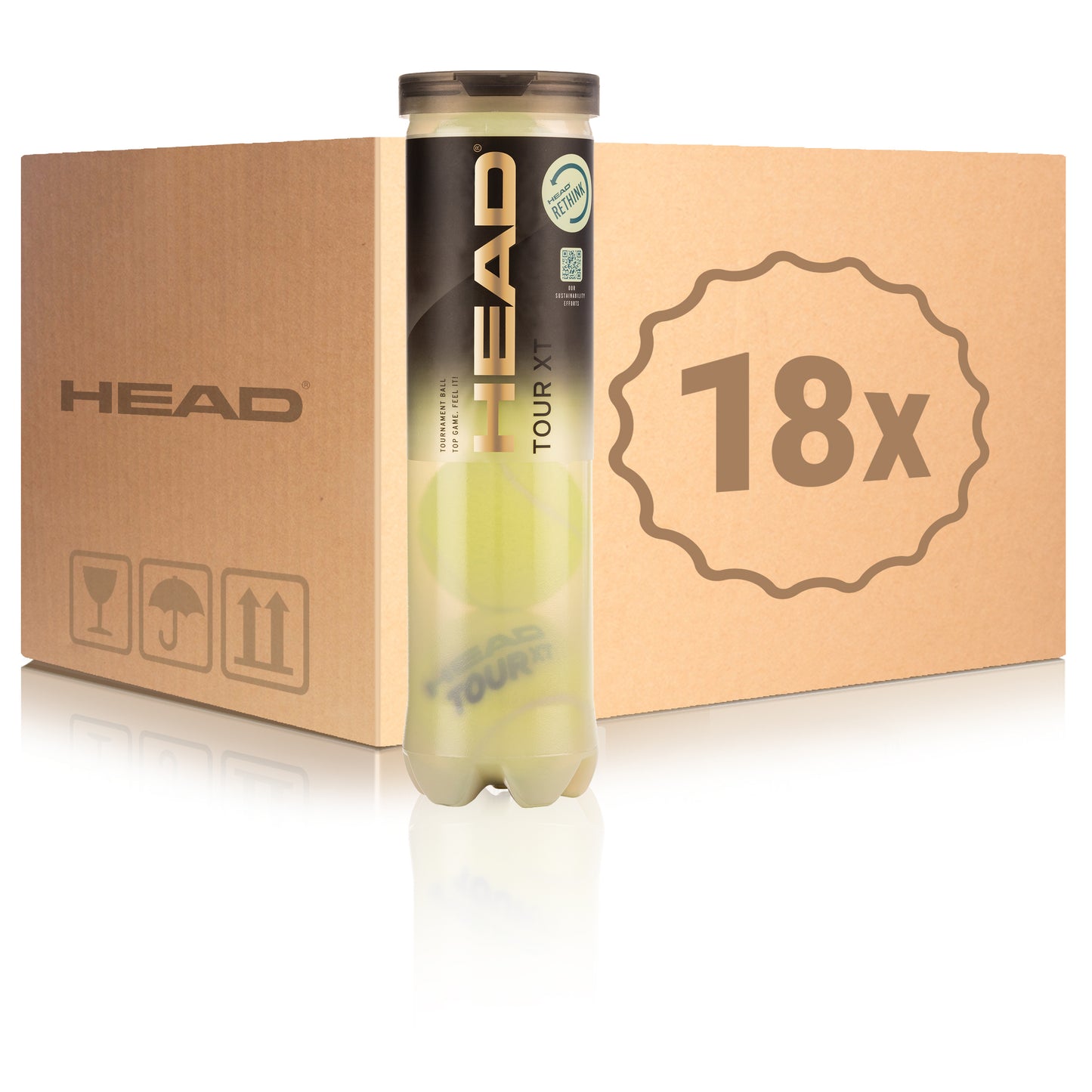 HEAD 18 botes de 4 pelotas Tour XT En caja HEAD 18 botes de 4 pelotas Tour XT En caja