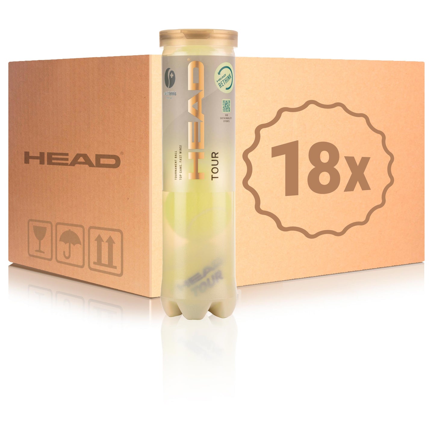 HEAD 18 botes de 4 pelotas Tour Swiss Official HEAD 18 botes de 4 pelotas Tour Swiss Official