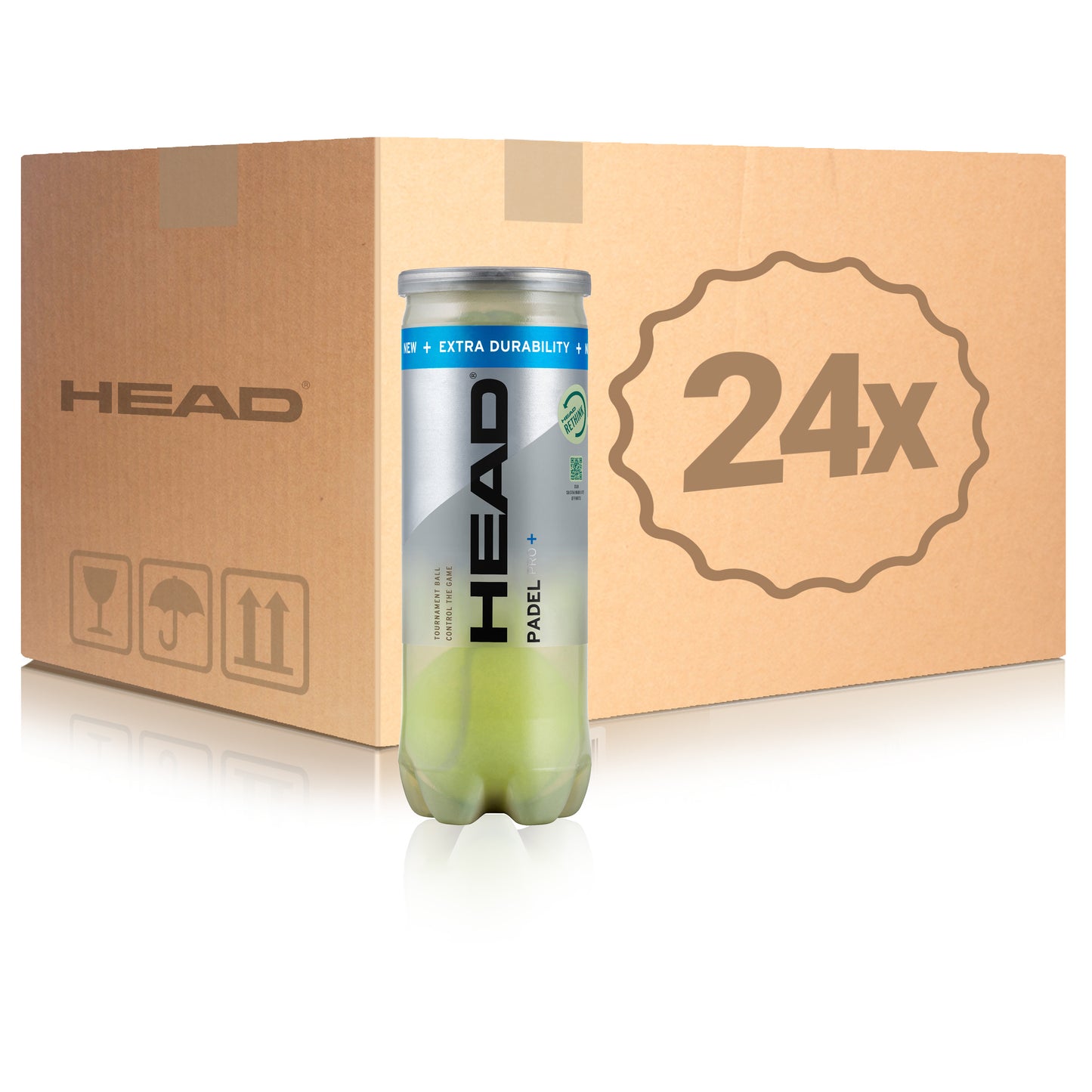 HEAD 24 botes de 3 pelotas Padel Pro+ En caja HEAD 24 botes de 3 pelotas Padel Pro+ En caja