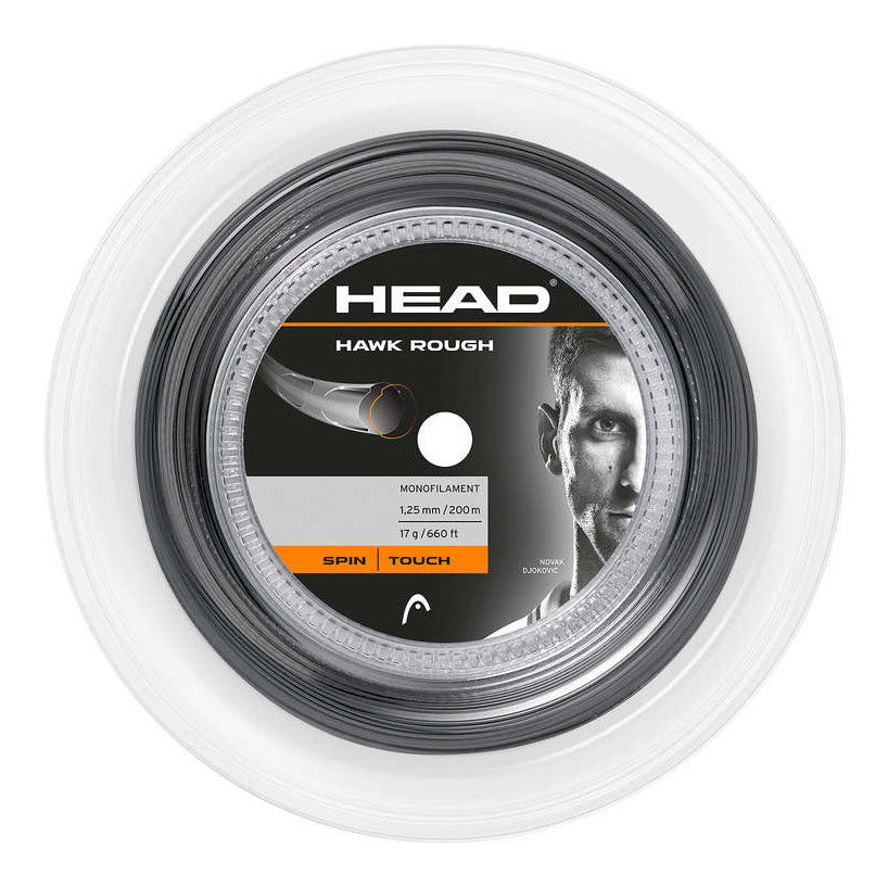 HEAD Hawk Rough Bobinas de cordaje 200m - antracita HEAD Hawk Rough Bobinas de cordaje 200m - antracita