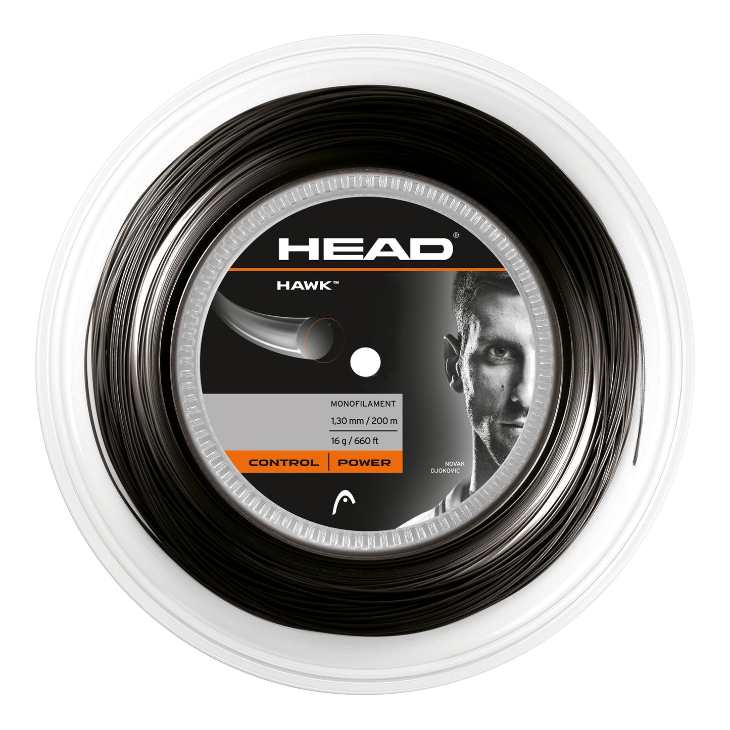 HEAD Hawk Bobinas De Cordaje 200m-Negro HEAD Hawk Bobinas De Cordaje 200m-Negro