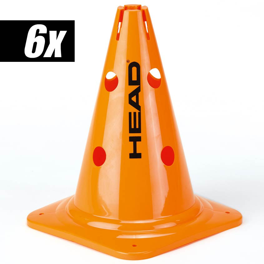 HEAD Cono Pack De 6 Grande-Naranja HEAD Cono Pack De 6 Grande-Naranja