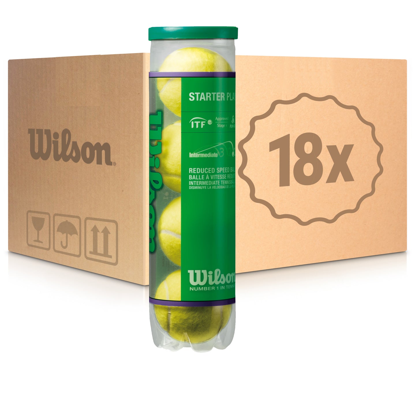 Wilson 18 botes de 4 pelotas Starter Play (Stage 1) En caja Wilson 18 botes de 4 pelotas Starter Play (Stage 1) En caja