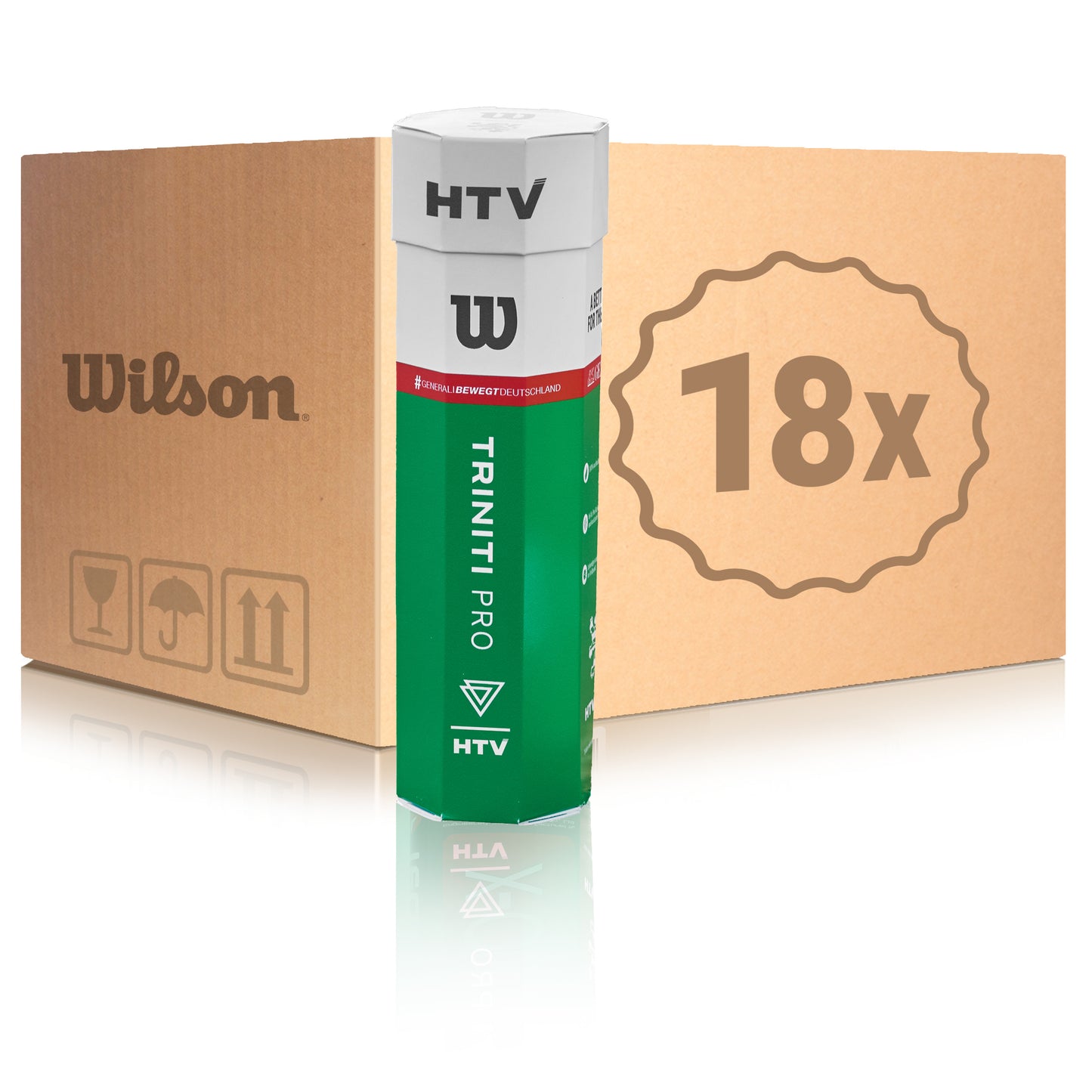 Wilson 18 botes de 4 pelotas HTV Triniti Pro En caja Wilson 18 botes de 4 pelotas HTV Triniti Pro En caja