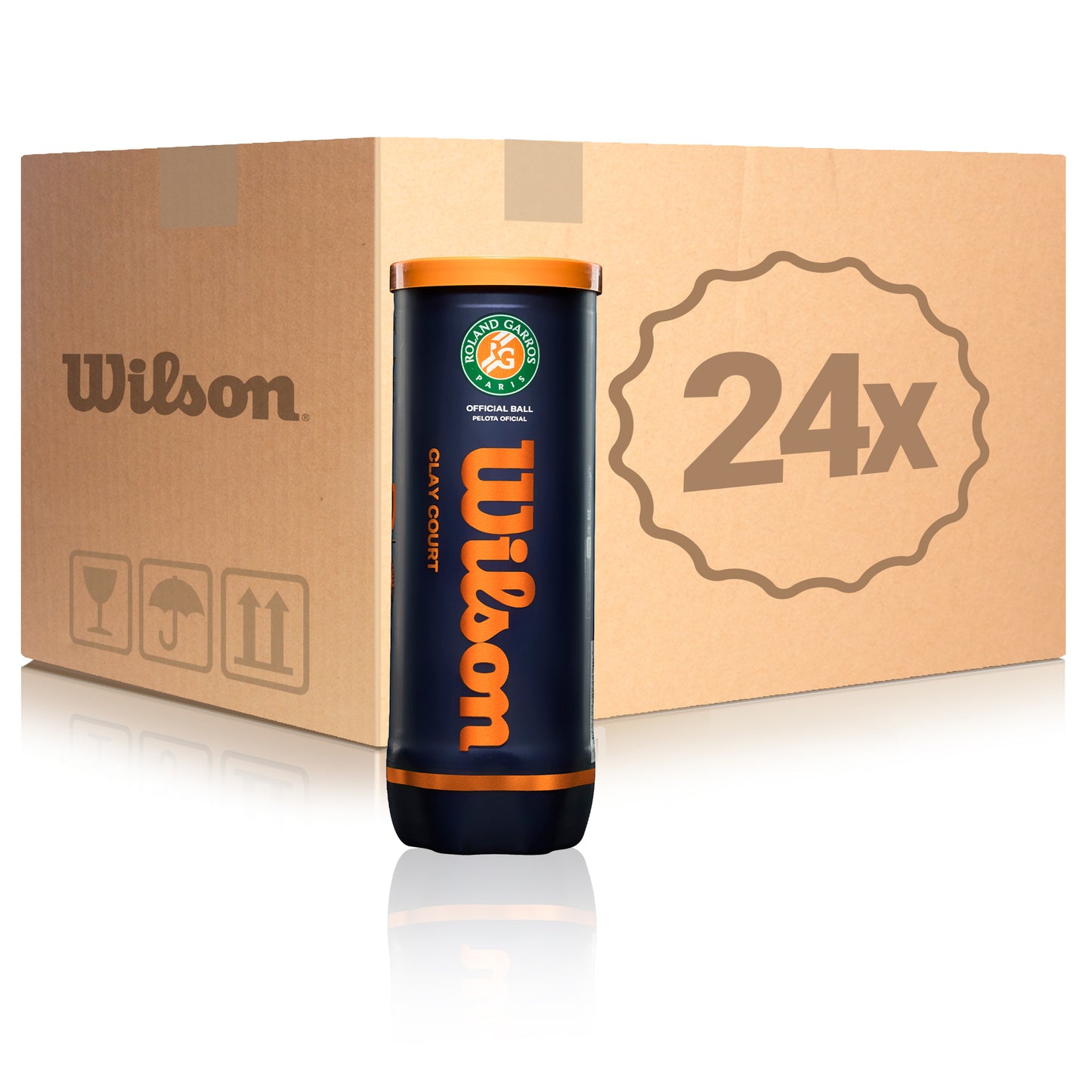 Wilson 24 botes de 3 pelotas Roland Garros Official En caja Wilson 24 botes de 3 pelotas Roland Garros Official En caja
