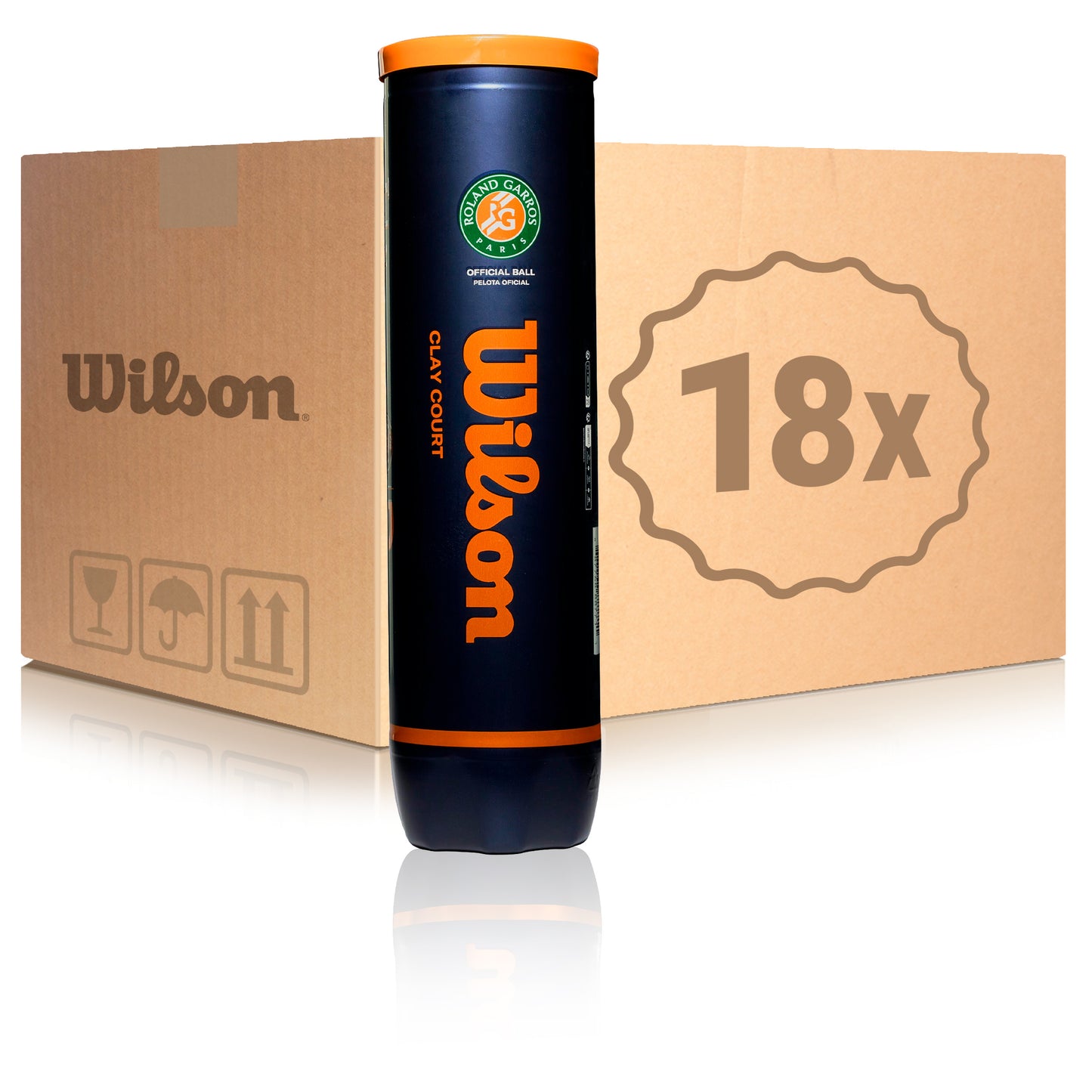 Wilson 18 botes de 4 pelotas Roland Garros Official En caja Wilson 18 botes de 4 pelotas Roland Garros Official En caja