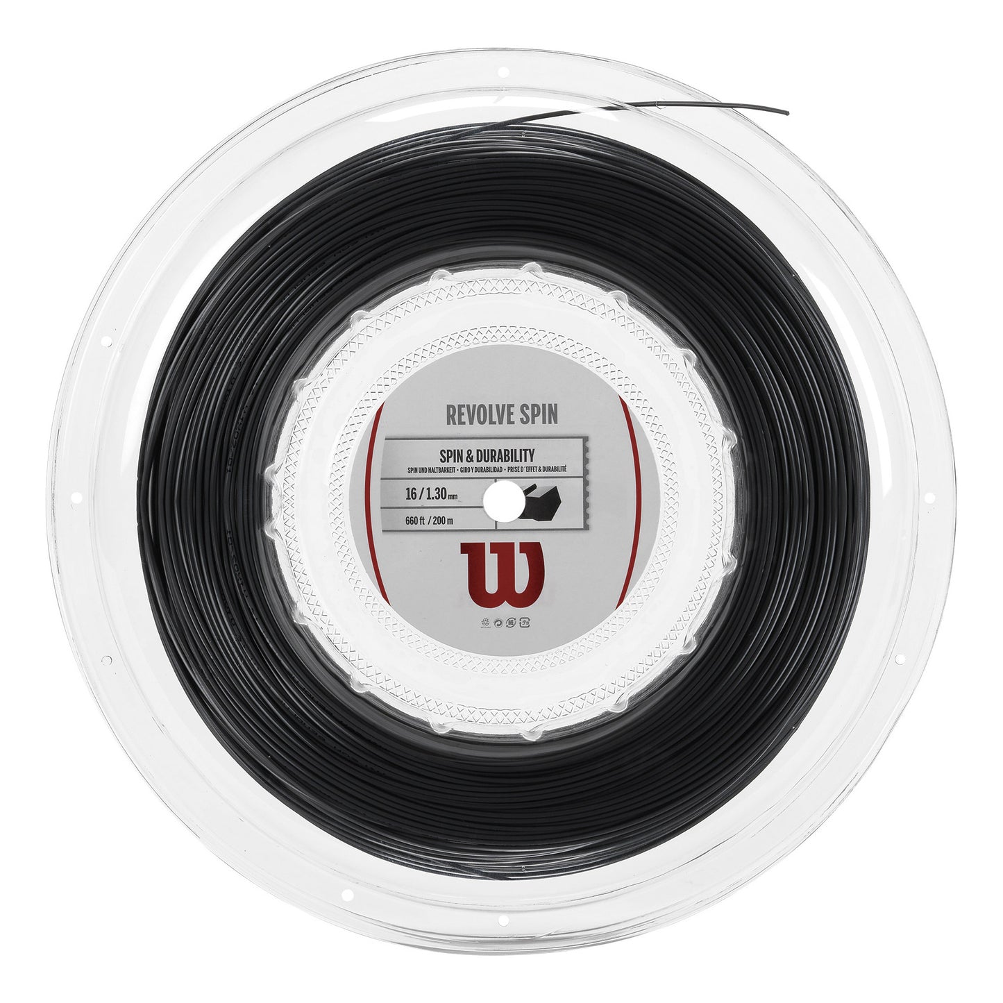 Wilson Revolve Spin Bobinas De Cordaje 200m-Negro Wilson Revolve Spin Bobinas De Cordaje 200m-Negro