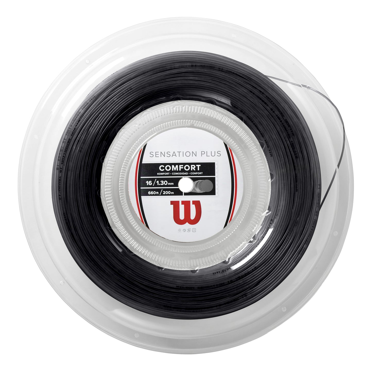 Wilson Sensation Plus Bobinas De Cordaje 200m-Negro Wilson Sensation Plus Bobinas De Cordaje 200m-Negro