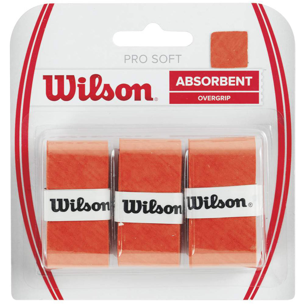 Wilson Soft Overgrip Pack De 3-Naranja Wilson Soft Overgrip Pack De 3-Naranja