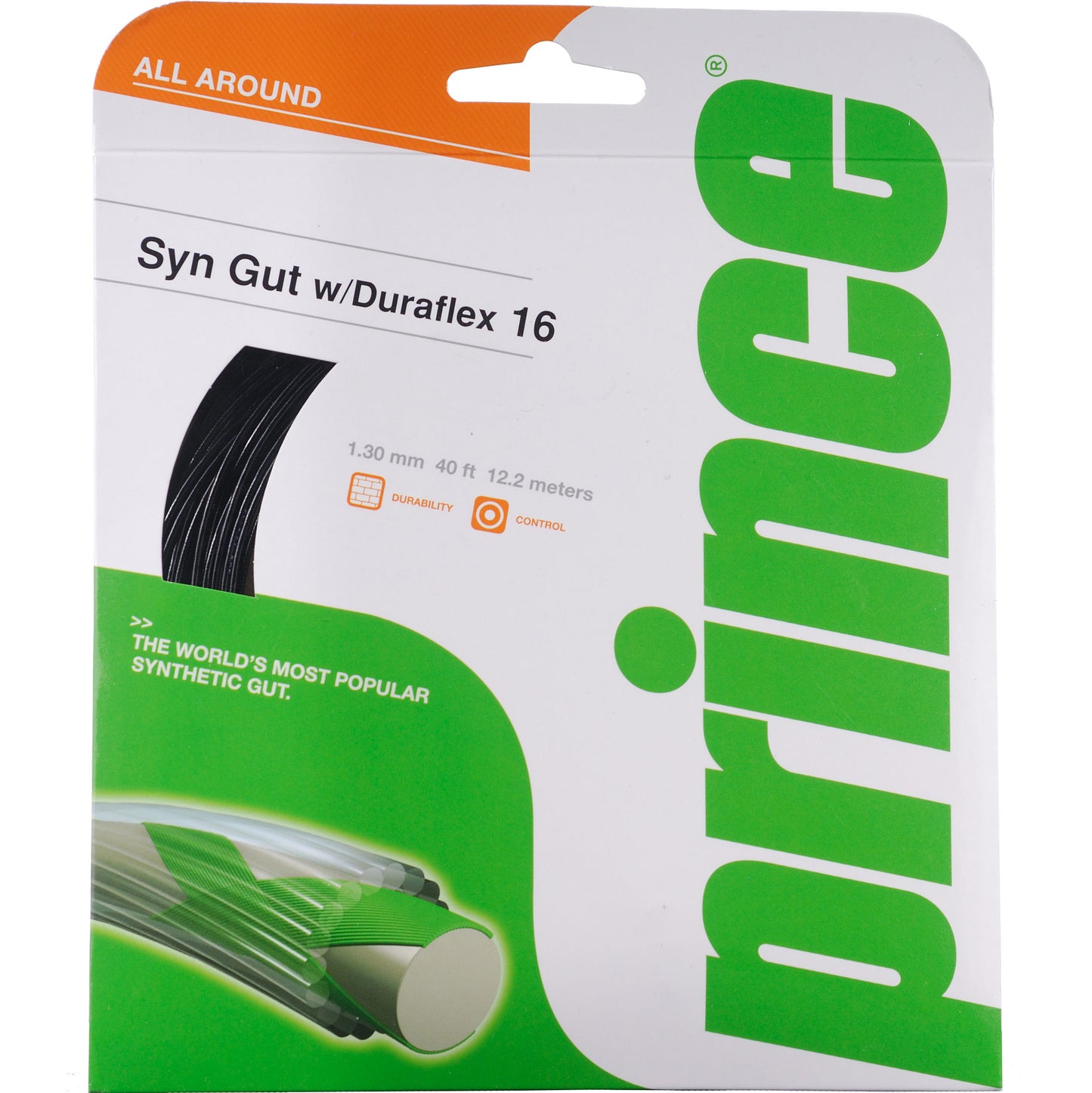 Prince Synthetic Gut Duraflex Sets Individuales 12,2m-Negro Prince Synthetic Gut Duraflex Sets Individuales 12,2m-Negro