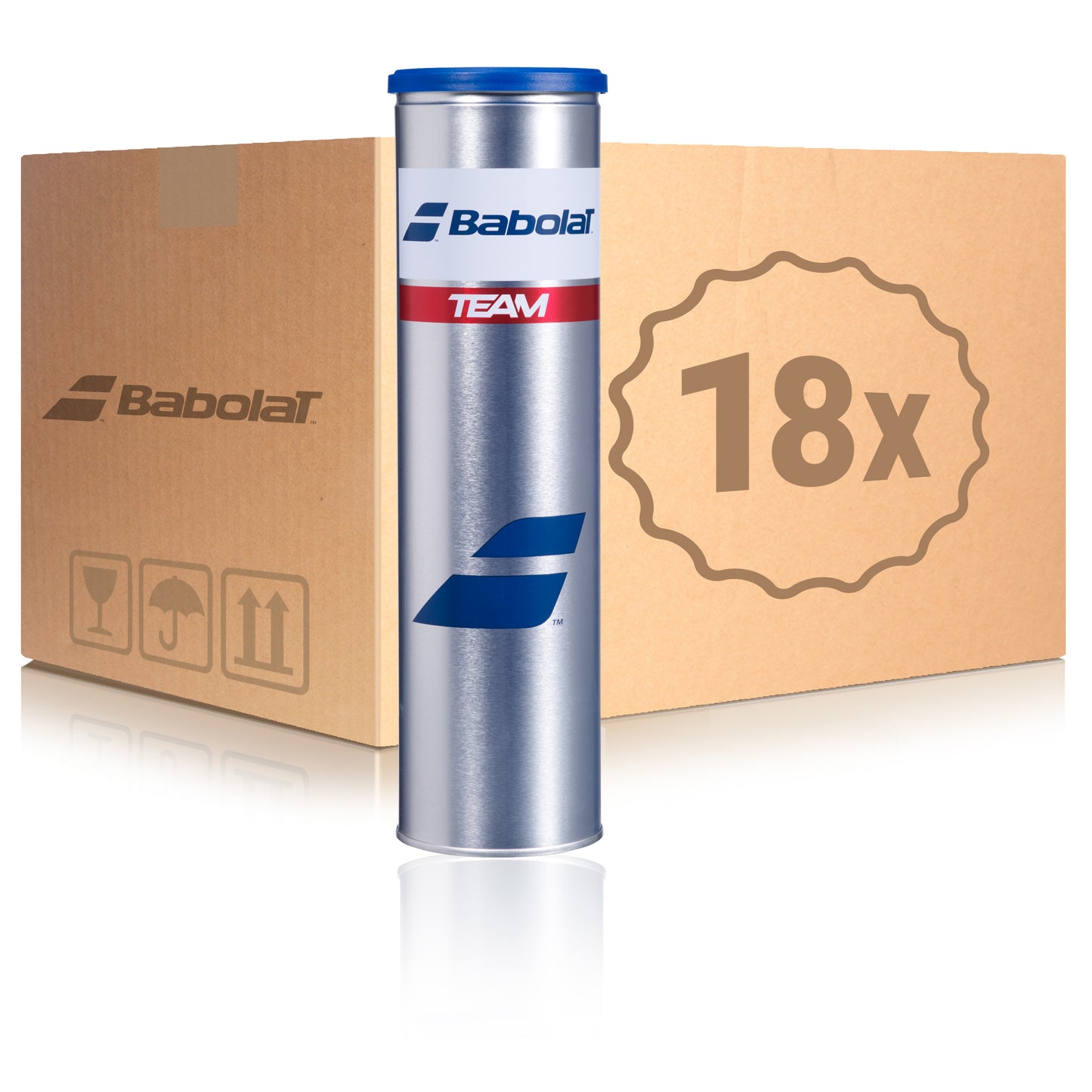 Babolat 18 botes de 4 pelotas Team En caja Babolat 18 botes de 4 pelotas Team En caja