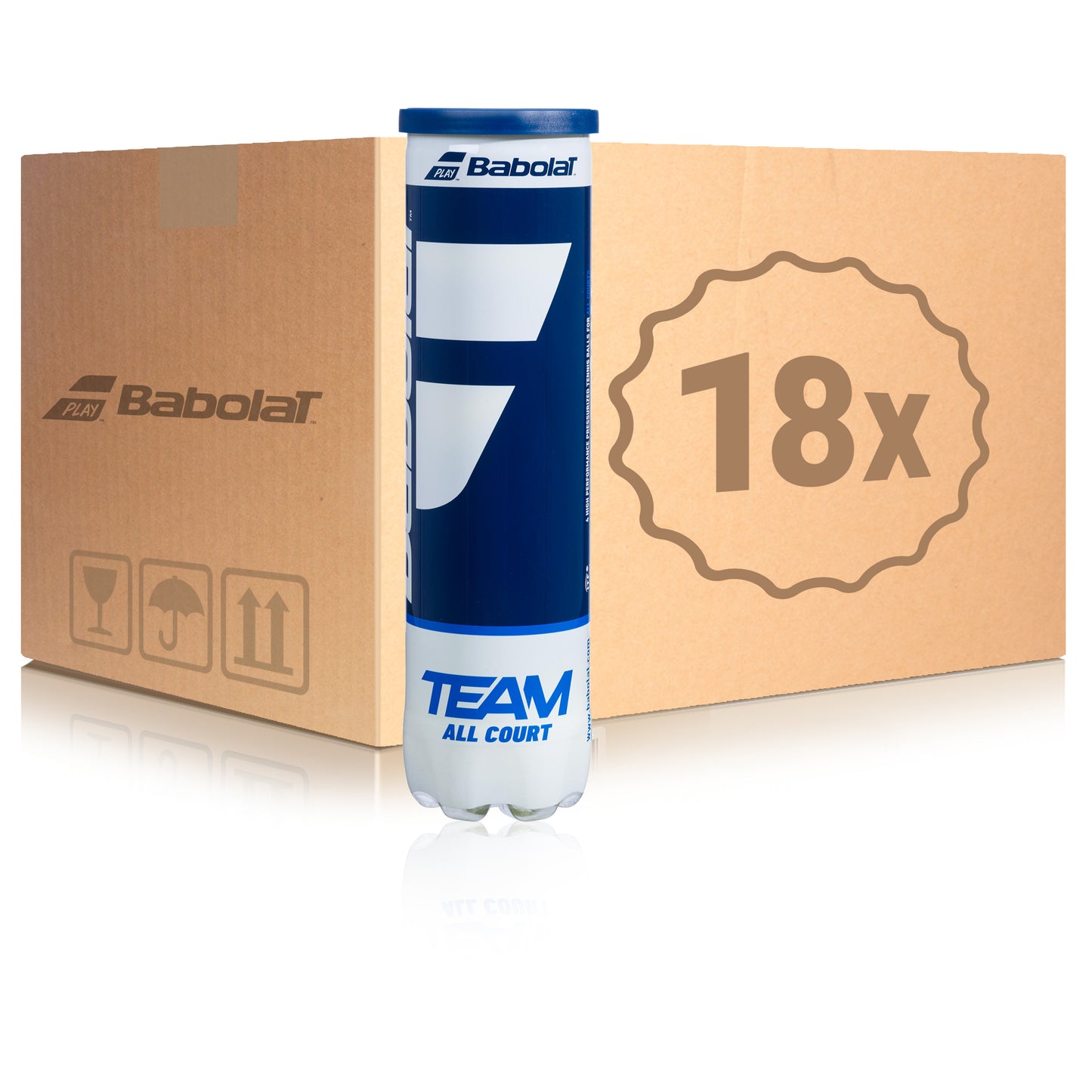Babolat 18 botes de 4 pelotas Team All Court En caja Babolat 18 botes de 4 pelotas Team All Court En caja