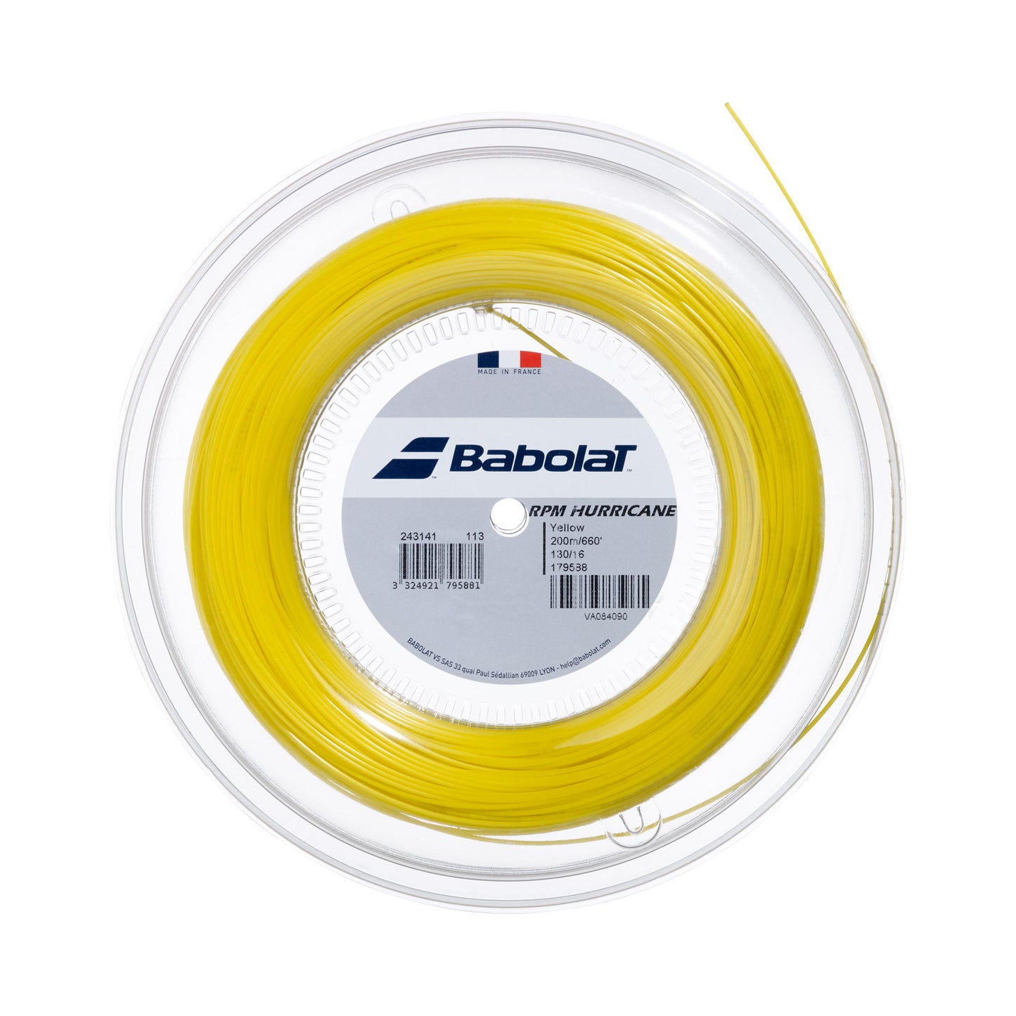 Babolat RPM Hurricane Bobinas De Cordaje 200m-Amarillo Babolat RPM Hurricane Bobinas De Cordaje 200m-Amarillo