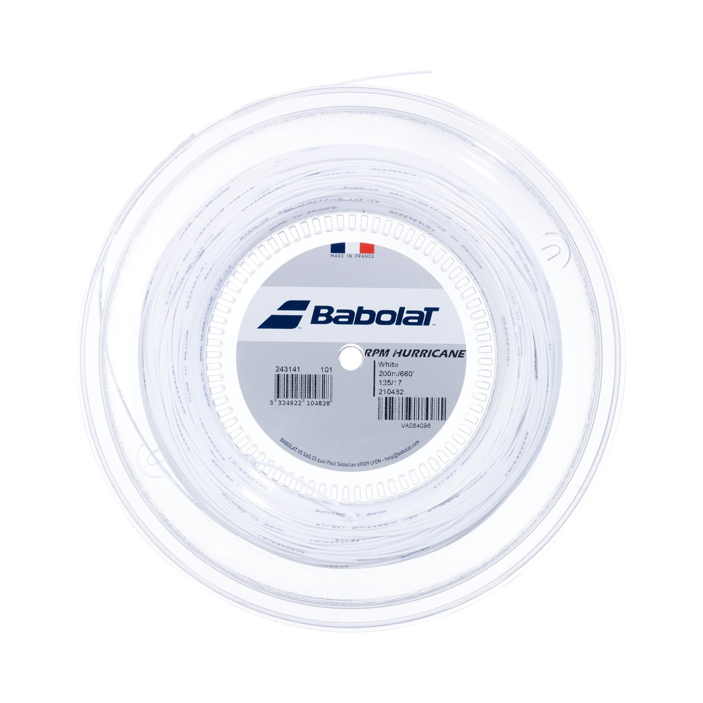 Babolat RPM Hurricane Bobinas De Cordaje 200m-Blanco Babolat RPM Hurricane Bobinas De Cordaje 200m-Blanco