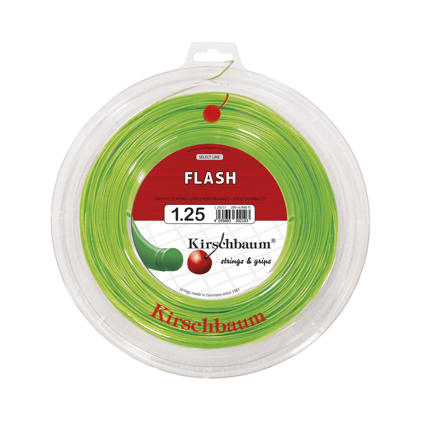 Kirschbaum Flash Bobinas De Cordaje 200m-Verde Kirschbaum Flash Bobinas De Cordaje 200m-Verde