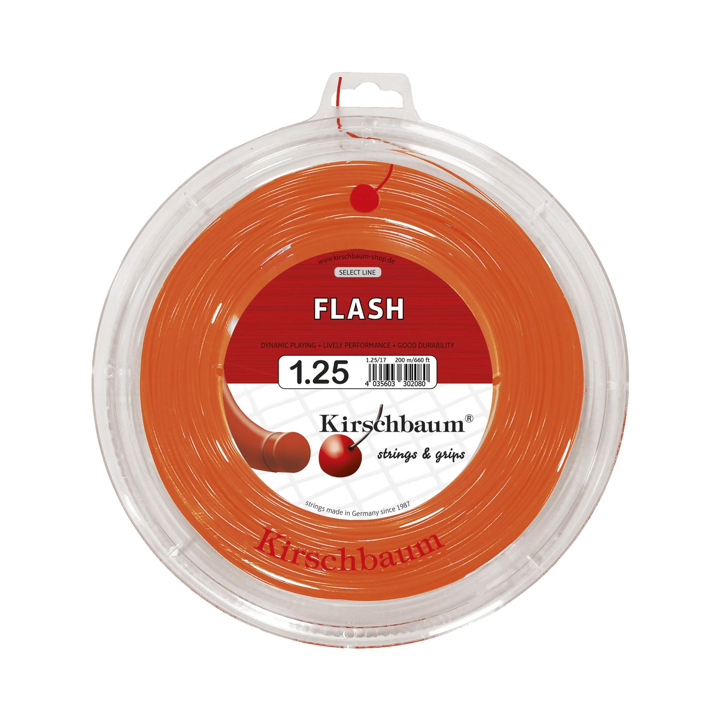 Kirschbaum Flash Bobinas De Cordaje 200m-Naranja Kirschbaum Flash Bobinas De Cordaje 200m-Naranja