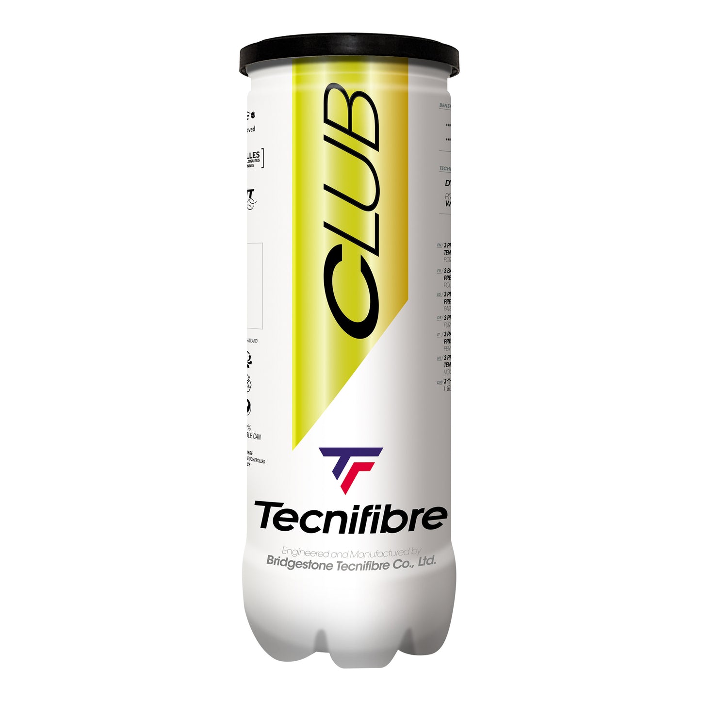 Tecnifibre Club 3er Bote De 3 Pelotas Tecnifibre Club 3er Bote De 3 Pelotas