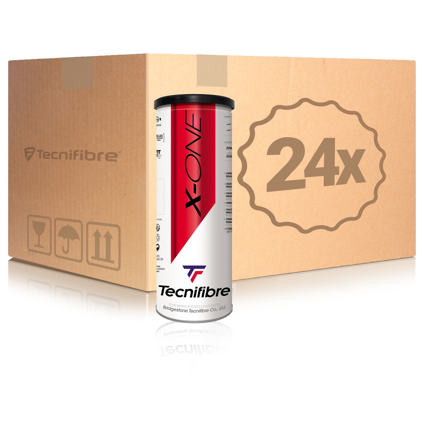 Tecnifibre 24 botes de 3 pelotas X-One En caja Tecnifibre 24 botes de 3 pelotas X-One En caja