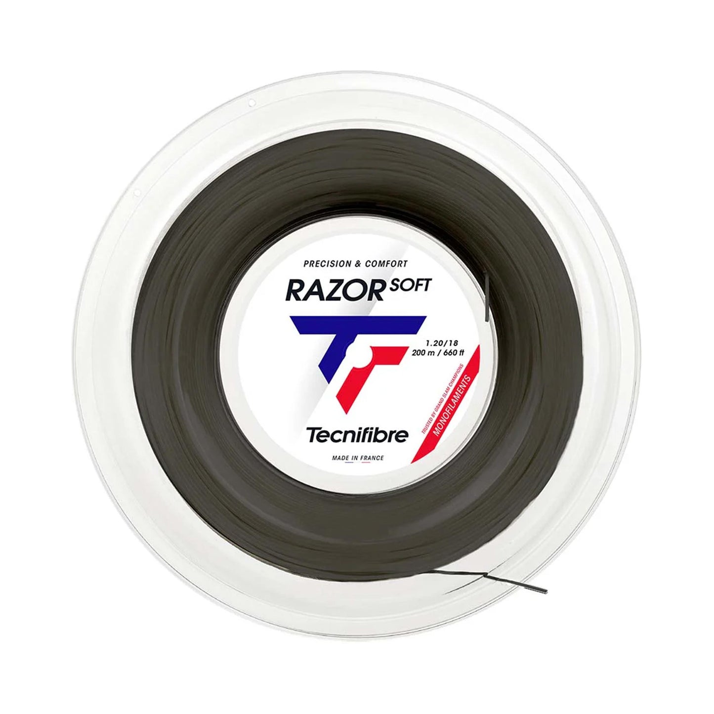 Tecnifibre Razor Soft 200m Bobinas De Cordaje-Gris Tecnifibre Razor Soft 200m Bobinas De Cordaje-Gris