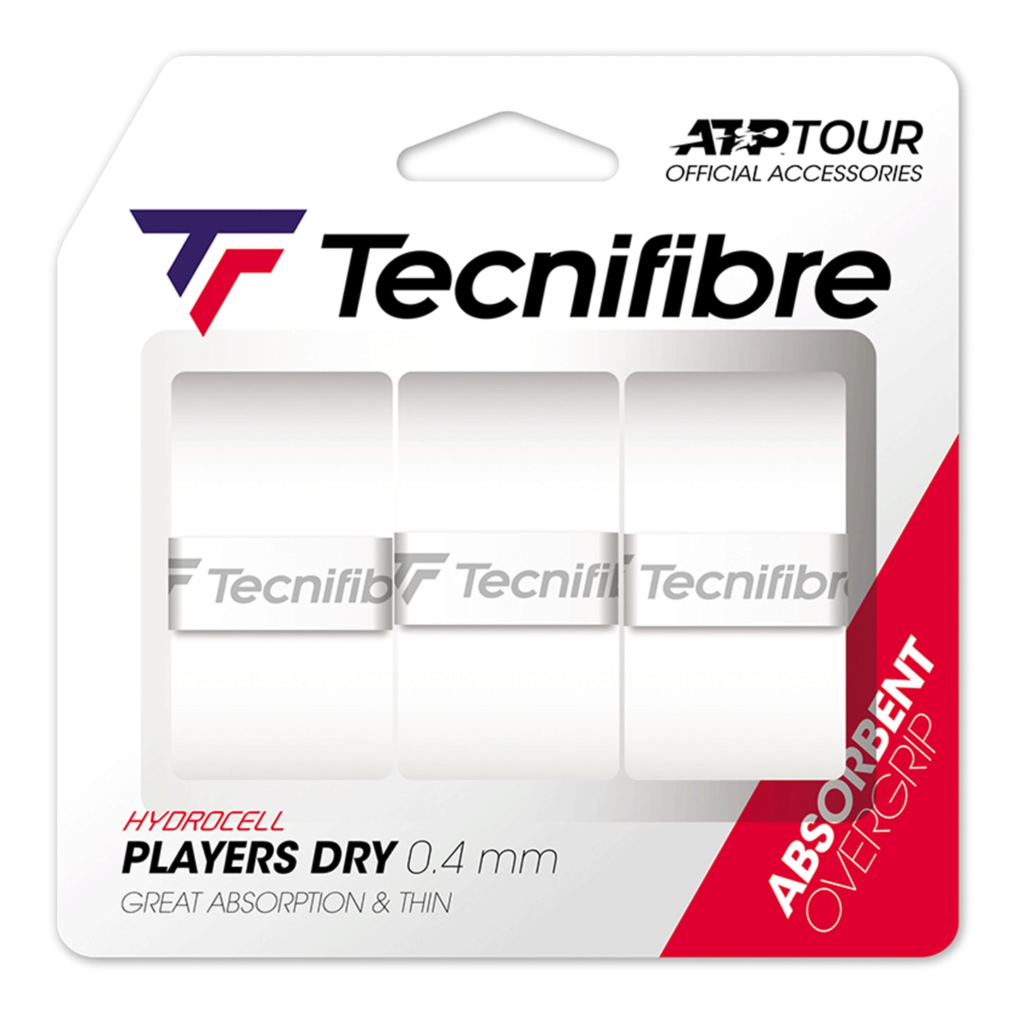 Tecnifibre Players Dry 3er Pack De 3-Blanco Tecnifibre Players Dry 3er Pack De 3-Blanco