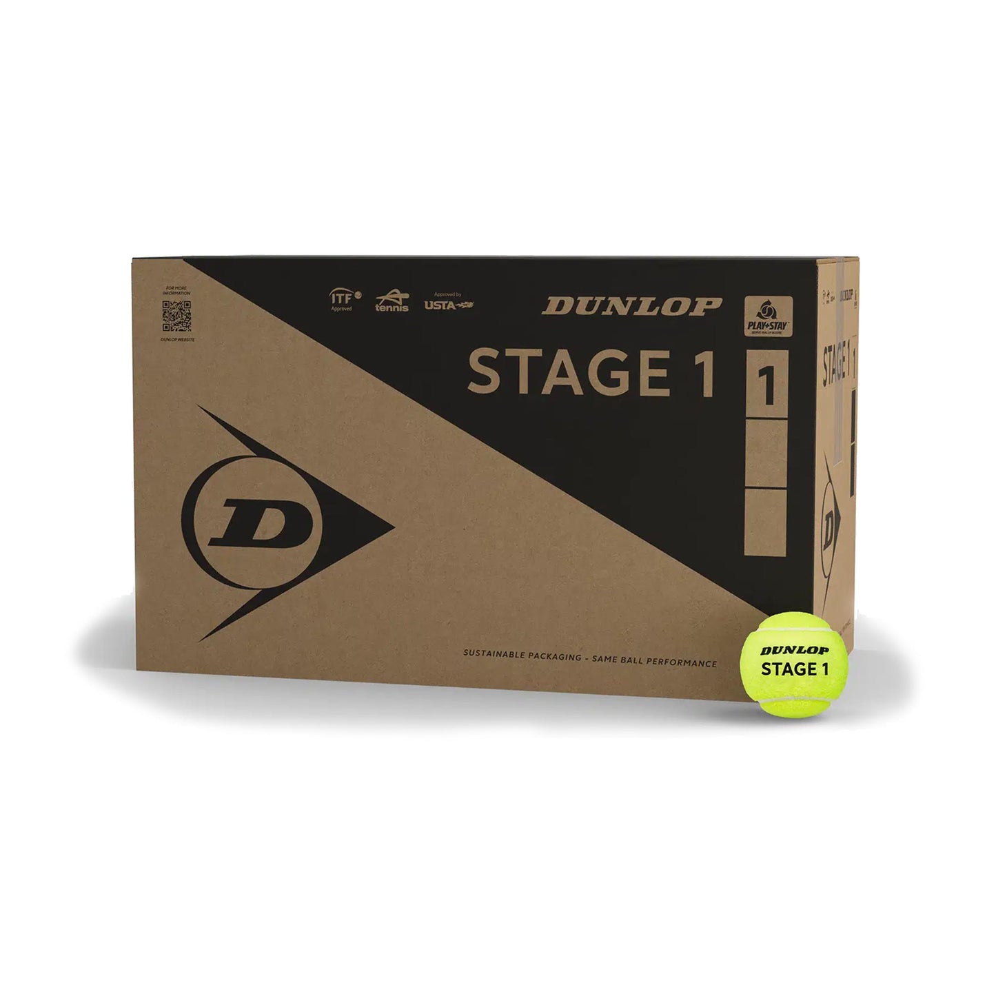 Dunlop Stage 1 Green Pelotas para niño 18 botes de 4 pelotas -amarillo Dunlop Stage 1 Green Pelotas para niño 18 botes de 4 pelotas -amarillo