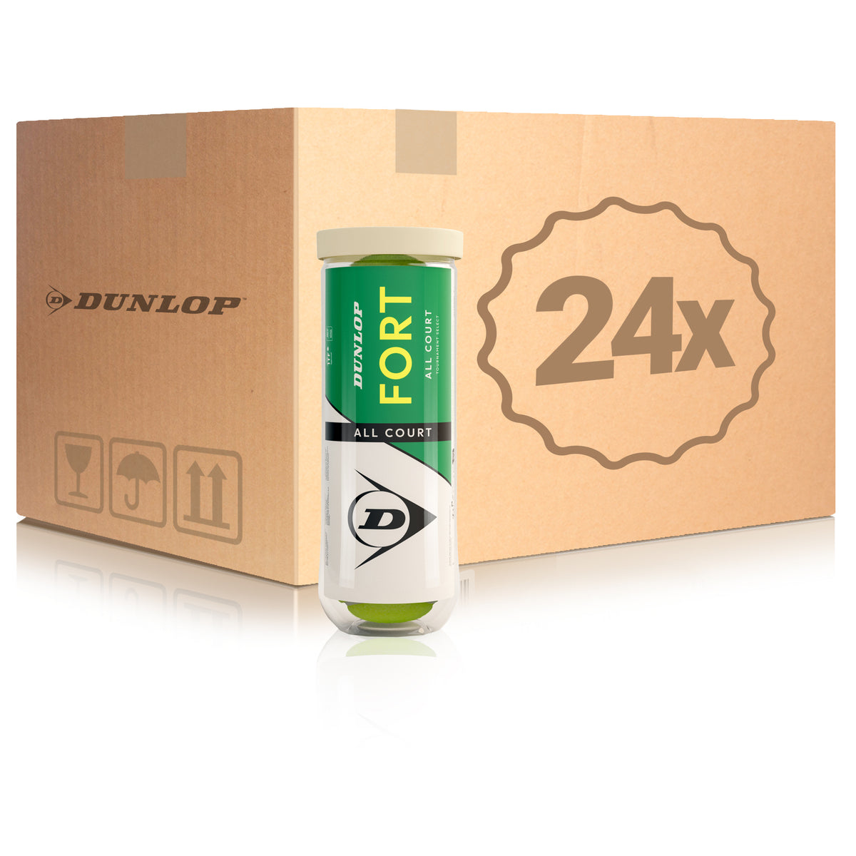 Dunlop 24 botes de 3 pelotas Fort All Court Dunlop 24 botes de 3 pelotas Fort All Court