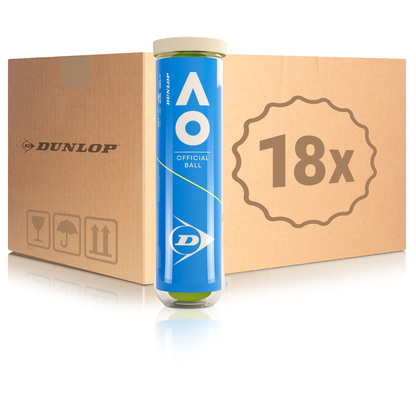 Dunlop 18 botes de 4 pelotas Australian Open Dunlop 18 botes de 4 pelotas Australian Open