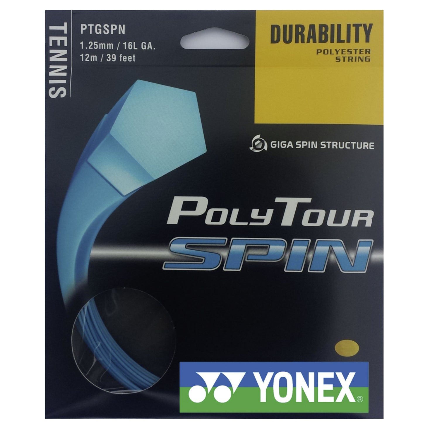 Yonex Poly Tour Spin Sets Individuales 12m - azul Yonex Poly Tour Spin Sets Individuales 12m - azul