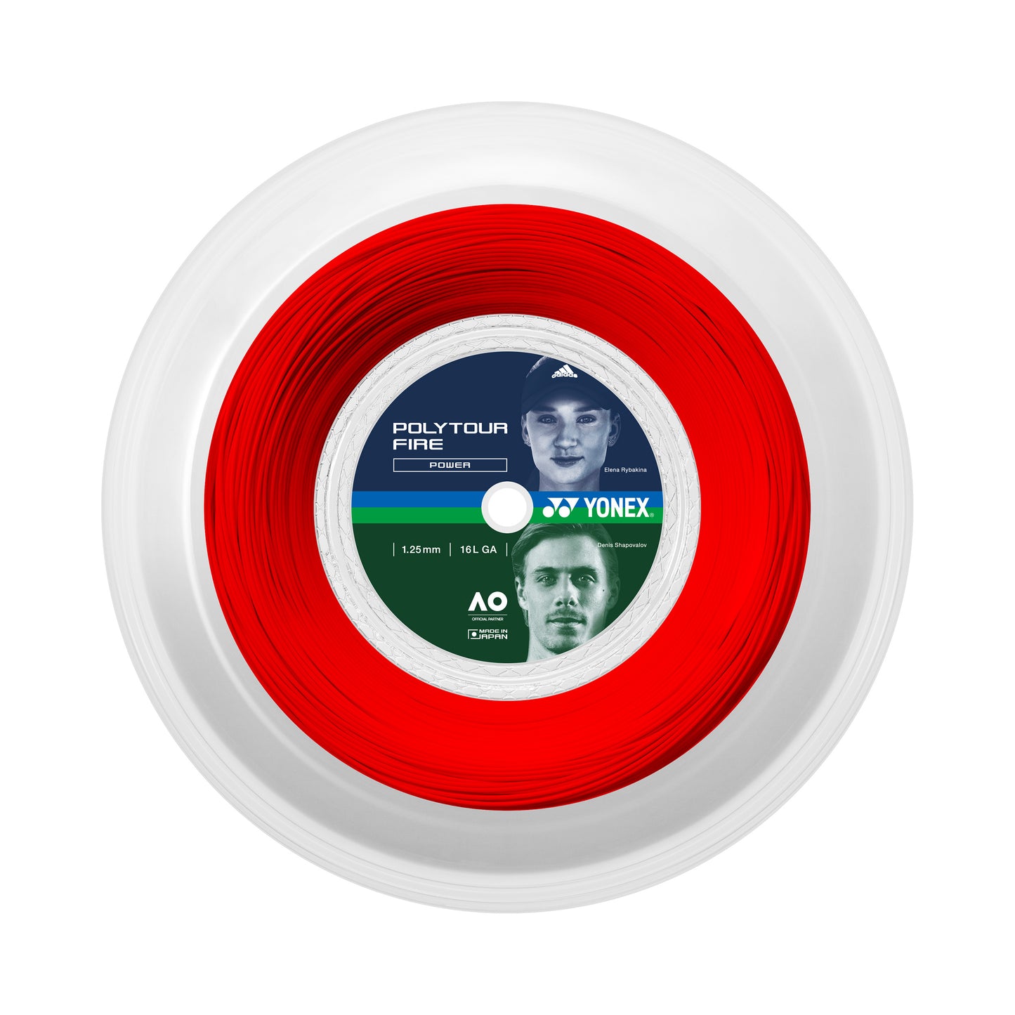 Yonex Poly Tour Fire Bobinas De Cordaje 200m-Rojo Yonex Poly Tour Fire Bobinas De Cordaje 200m-Rojo