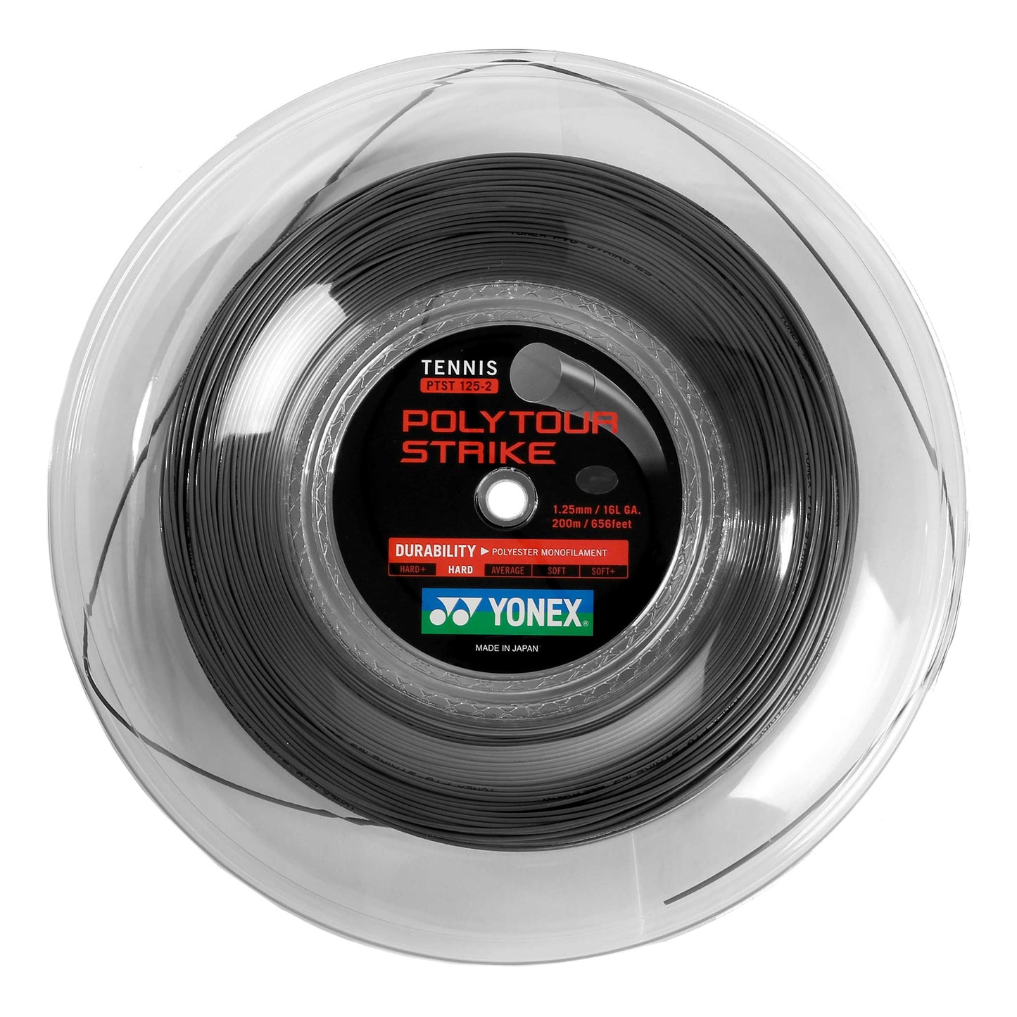 Yonex Poly Tour Strike Bobinas de cordaje 200m - gris oscuro Yonex Poly Tour Strike Bobinas de cordaje 200m - gris oscuro
