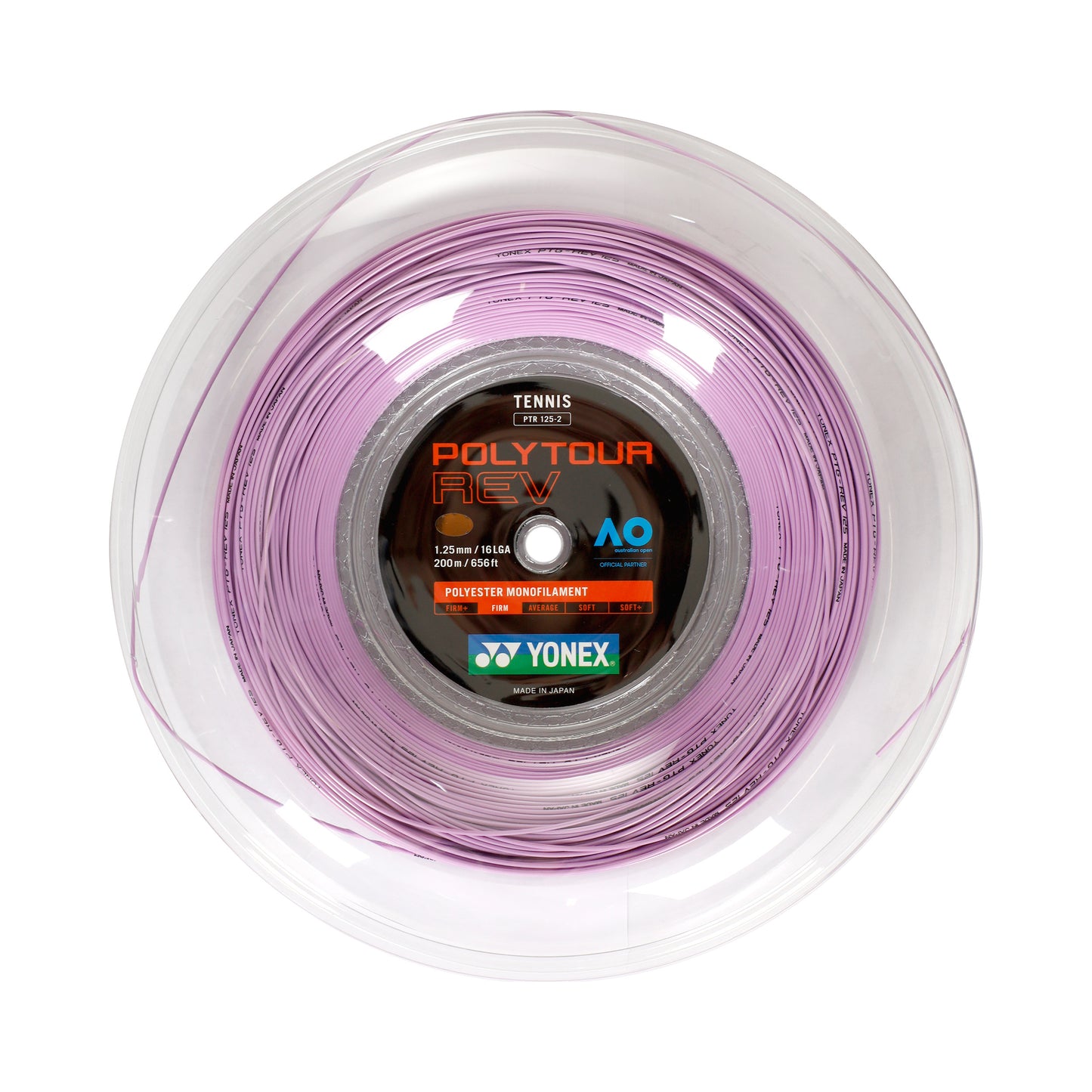 Yonex Poly Tour Rev Bobinas De Cordaje 200m-Lila Yonex Poly Tour Rev Bobinas De Cordaje 200m-Lila
