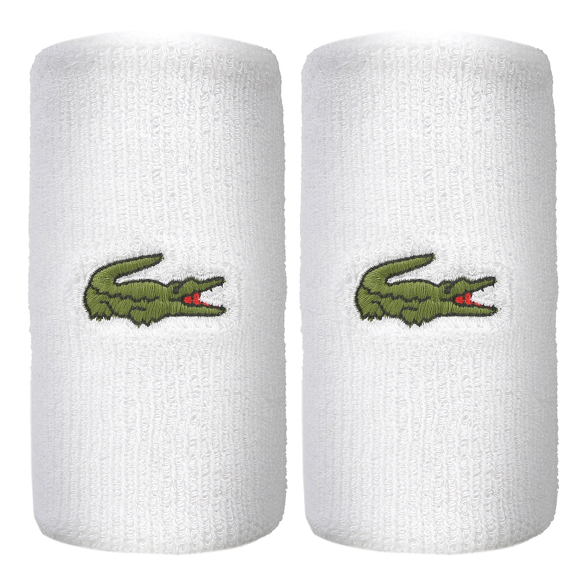 Lacoste Cinta para sudor Pack de 2 largo - blanco, verde Lacoste Cinta para sudor Pack de 2 largo - blanco, verde
