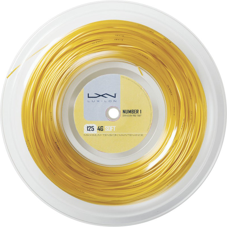 Luxilon 4G Soft Bobinas De Cordaje 200m-Dorado Luxilon 4G Soft Bobinas De Cordaje 200m-Dorado