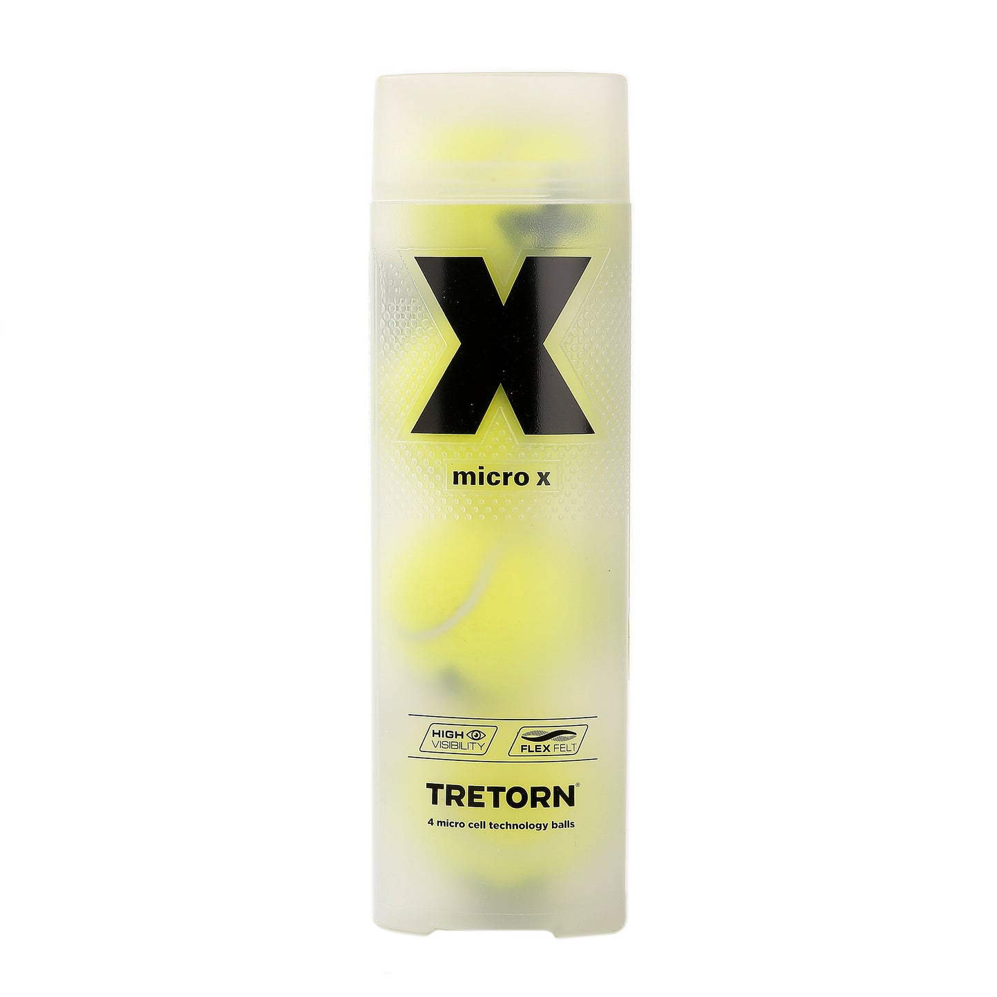 Tretorn Micro X Bote de 4 pelotas Tretorn Micro X Bote de 4 pelotas