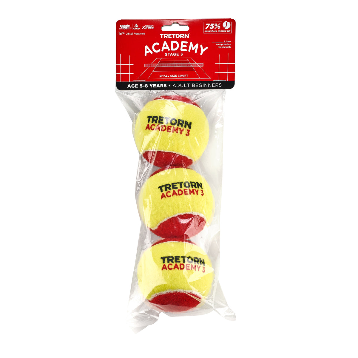 Tretorn Academy Red Felt (Stage 3) Bolsa de 3 Tretorn Academy Red Felt (Stage 3) Bolsa de 3