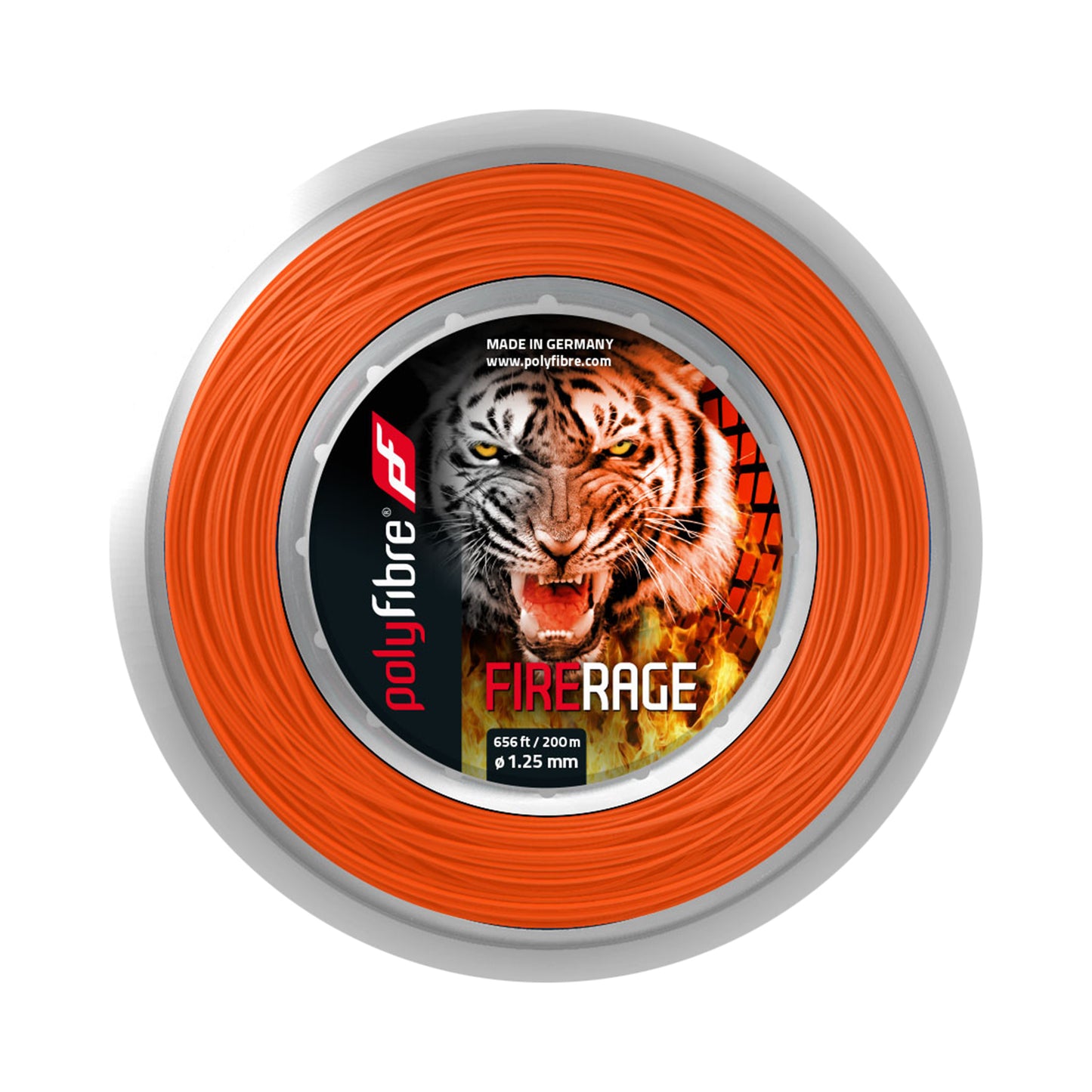 Polyfibre Fire Rage 200m Bobinas De Cordaje-Rojo Polyfibre Fire Rage 200m Bobinas De Cordaje-Rojo