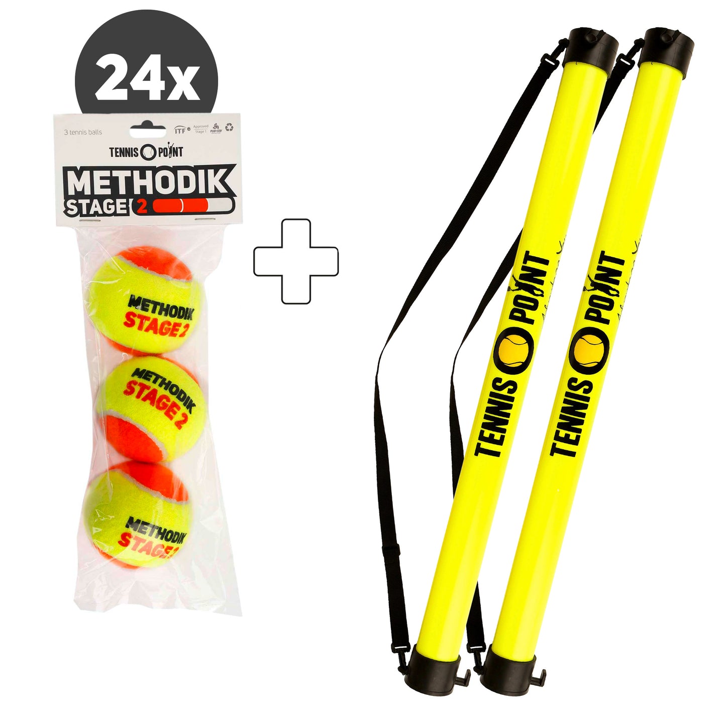 Tennis-Point 24 bolsas de 3 (Stage 2) Más tubo recogepelotas Tennis-Point 24 bolsas de 3 (Stage 2) Más tubo recogepelotas