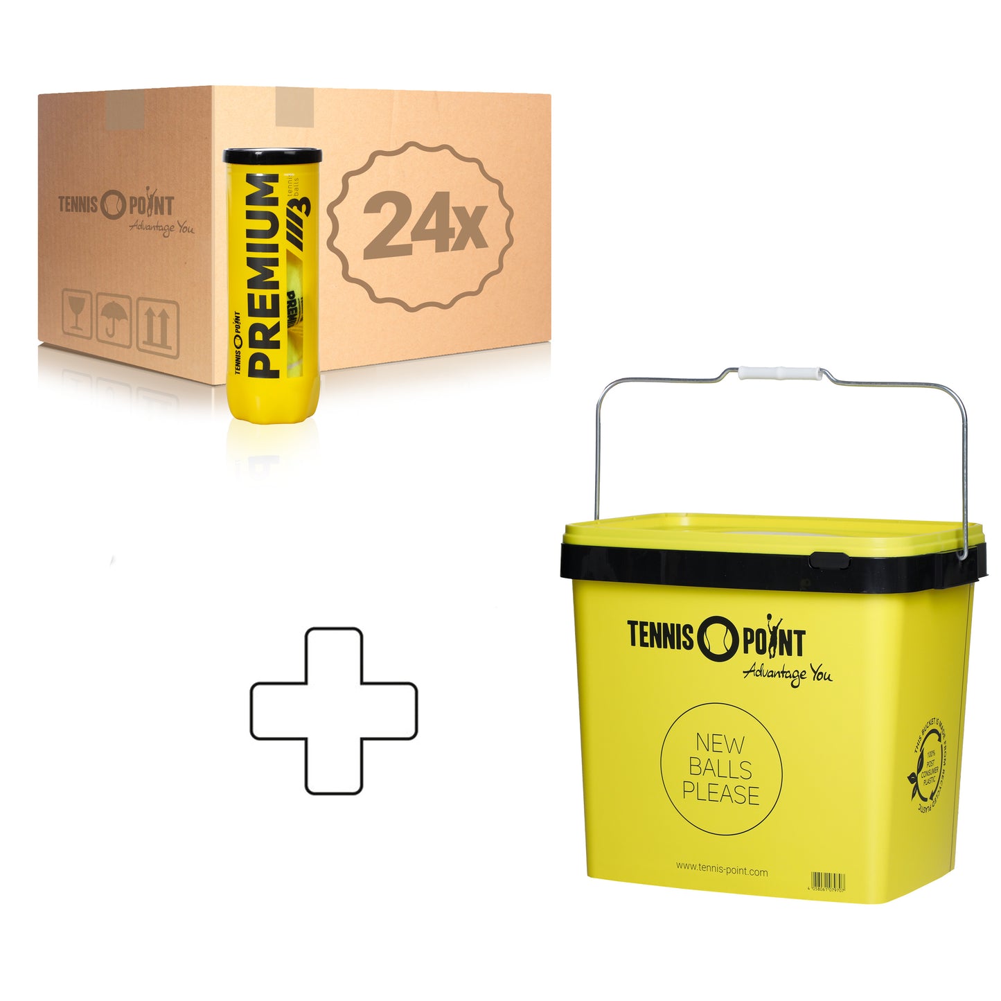 Tennis-Point 24 botes de 3 pelotas Premium Tennisball Tennis-Point 24 botes de 3 pelotas Premium Tennisball
