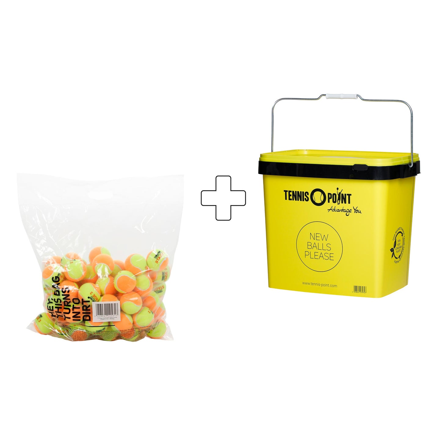 Tennis-Point Bolsa de 60 TP Stage 2 Más cubo de pelotas Tennis-Point Bolsa de 60 TP Stage 2 Más cubo de pelotas