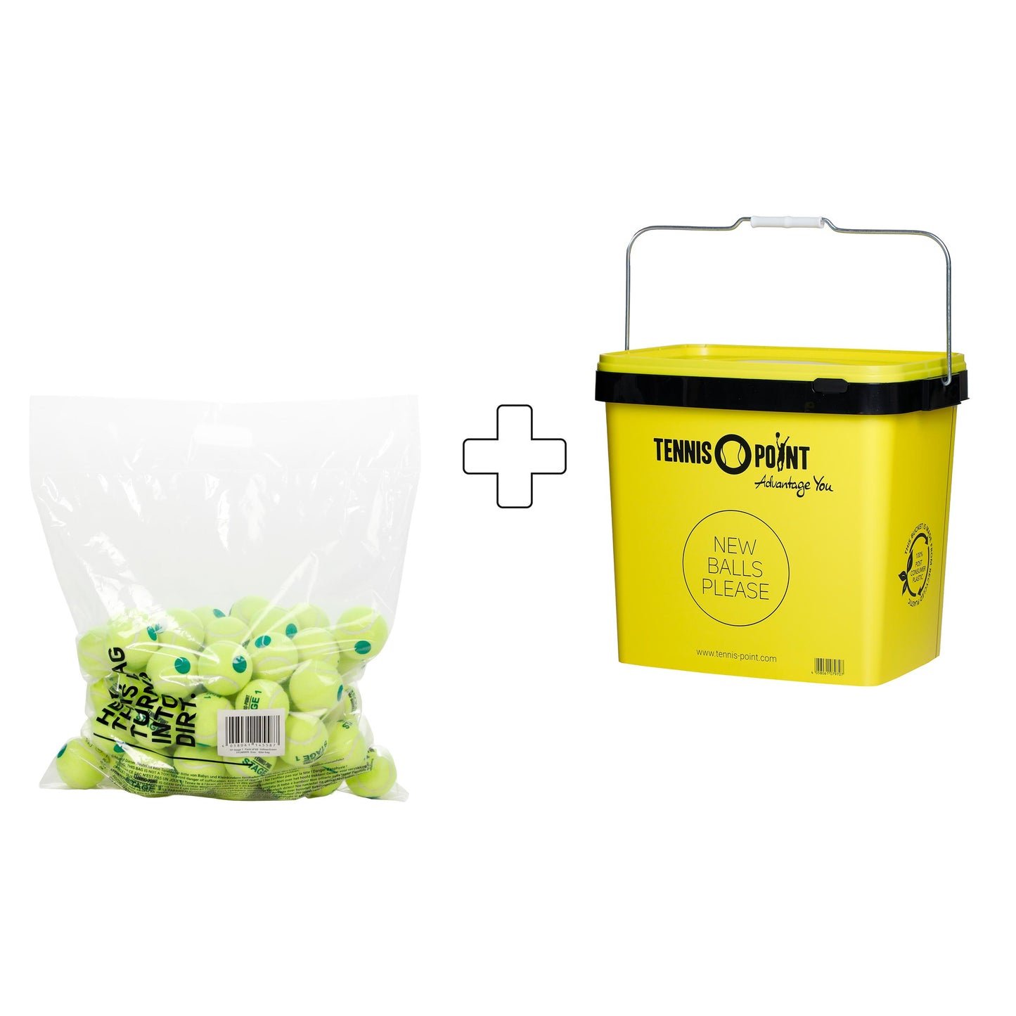 Tennis-Point Bolsa de 60 TP Stage 1 Más cubo de pelotas Tennis-Point Bolsa de 60 TP Stage 1 Más cubo de pelotas