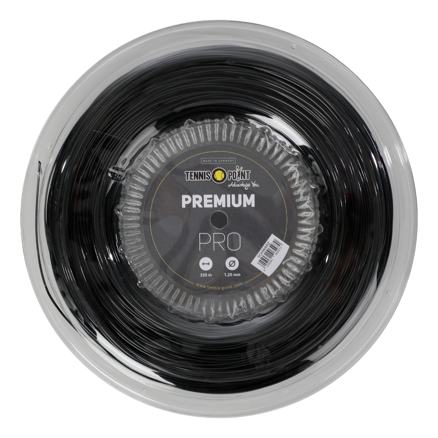 Tennis-Point Premium Pro Bobinas de cordaje 220m - negro Tennis-Point Premium Pro Bobinas de cordaje 220m - negro