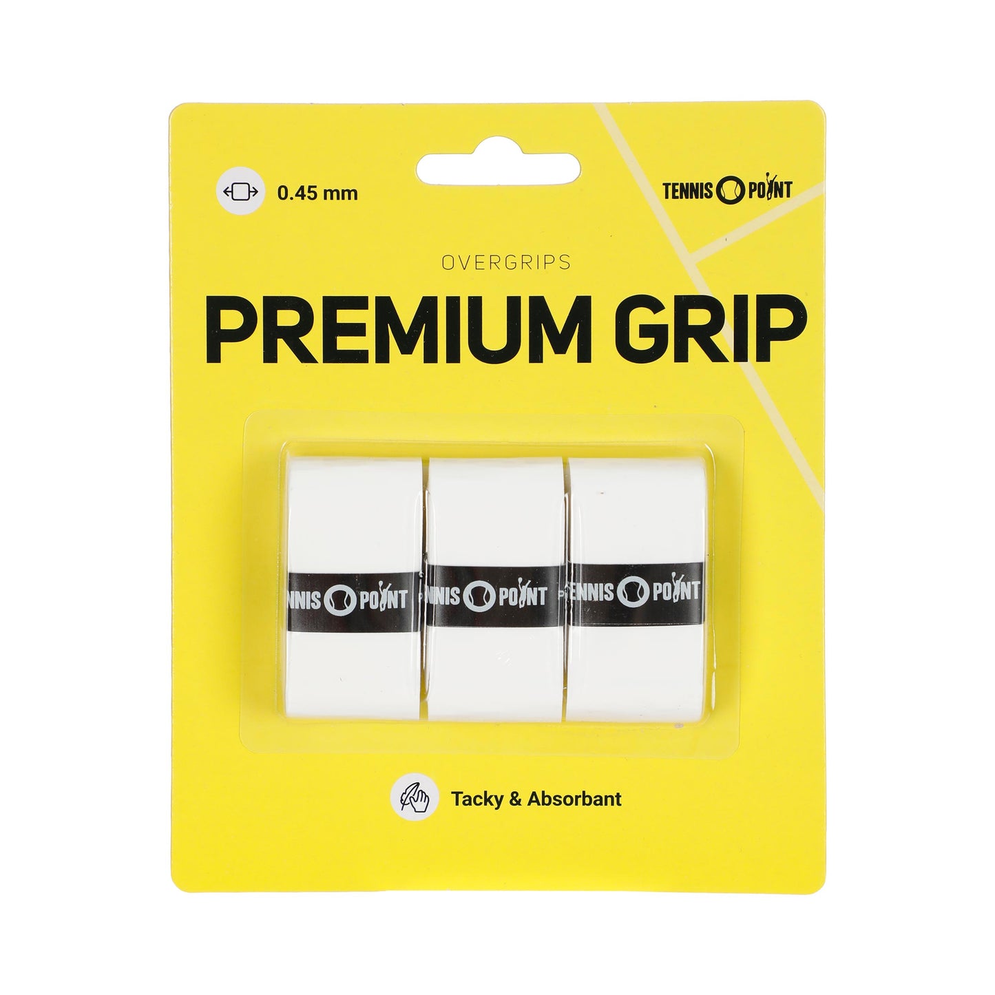Tennis-Point Premium Grip Pack De 3-Blanco Tennis-Point Premium Grip Pack De 3-Blanco
